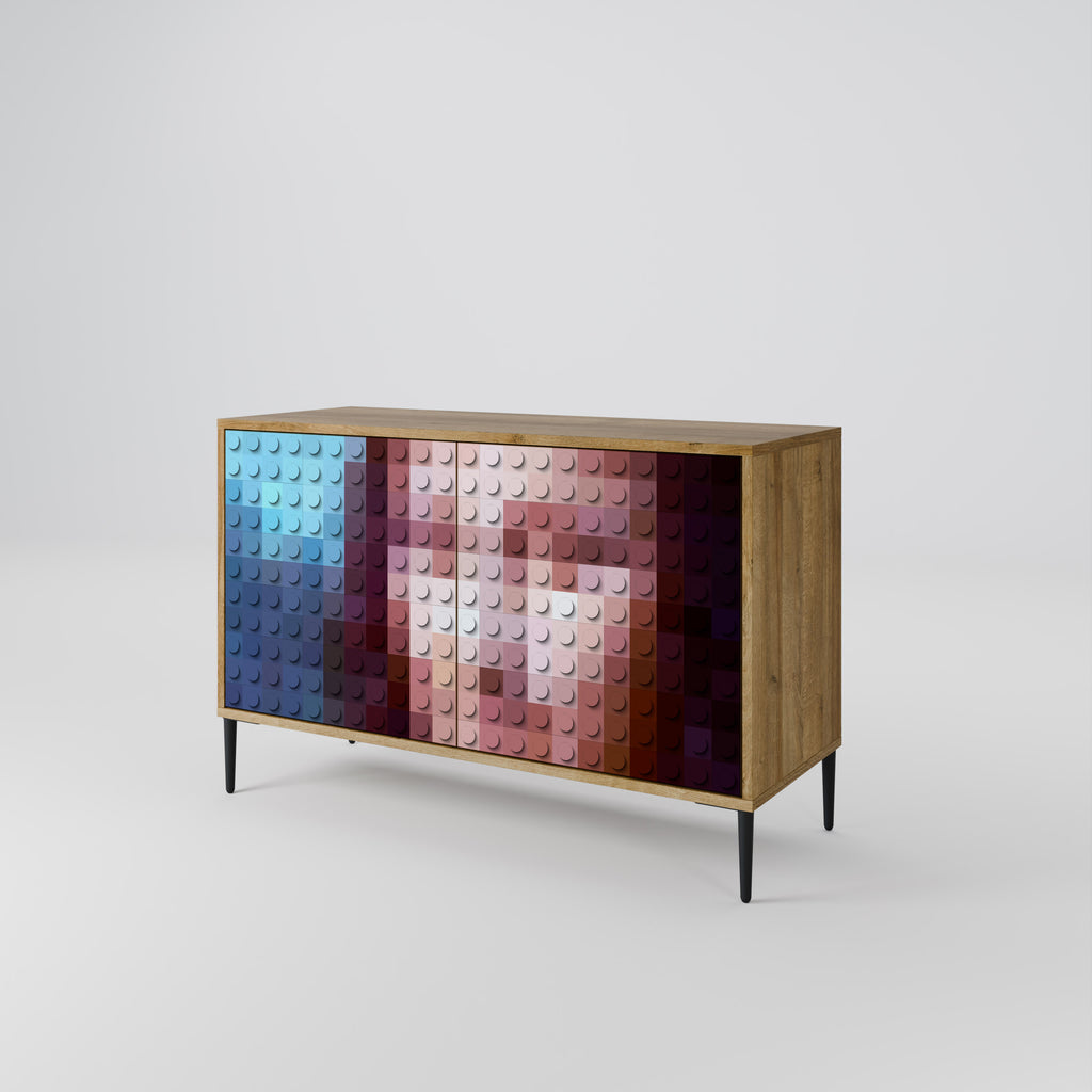 CONSTRUCTIVE ART 2-Door Sideboard in Oak Effect