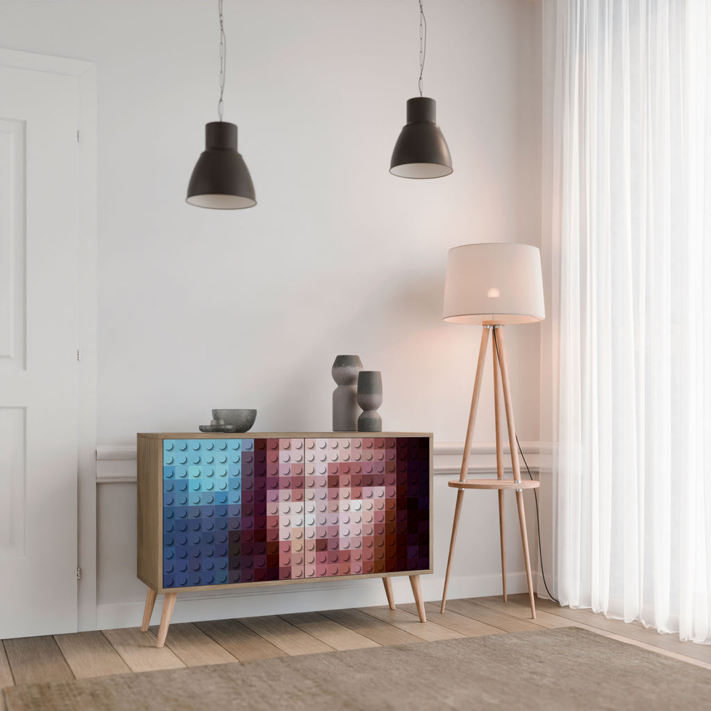 CONSTRUCTIVE ART 2-Door Sideboard in Oak Effect