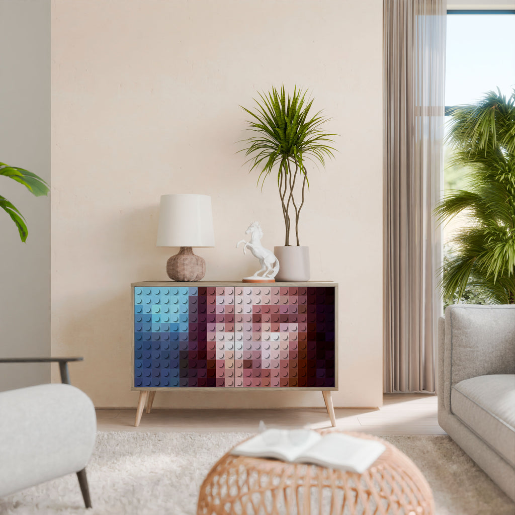 CONSTRUCTIVE ART 2-Door Sideboard in Oak Effect