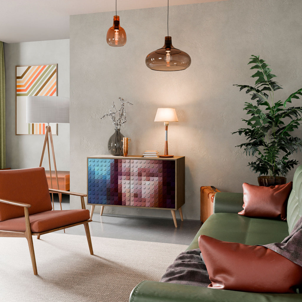 CONSTRUCTIVE ART 2-Door Sideboard in Oak Effect