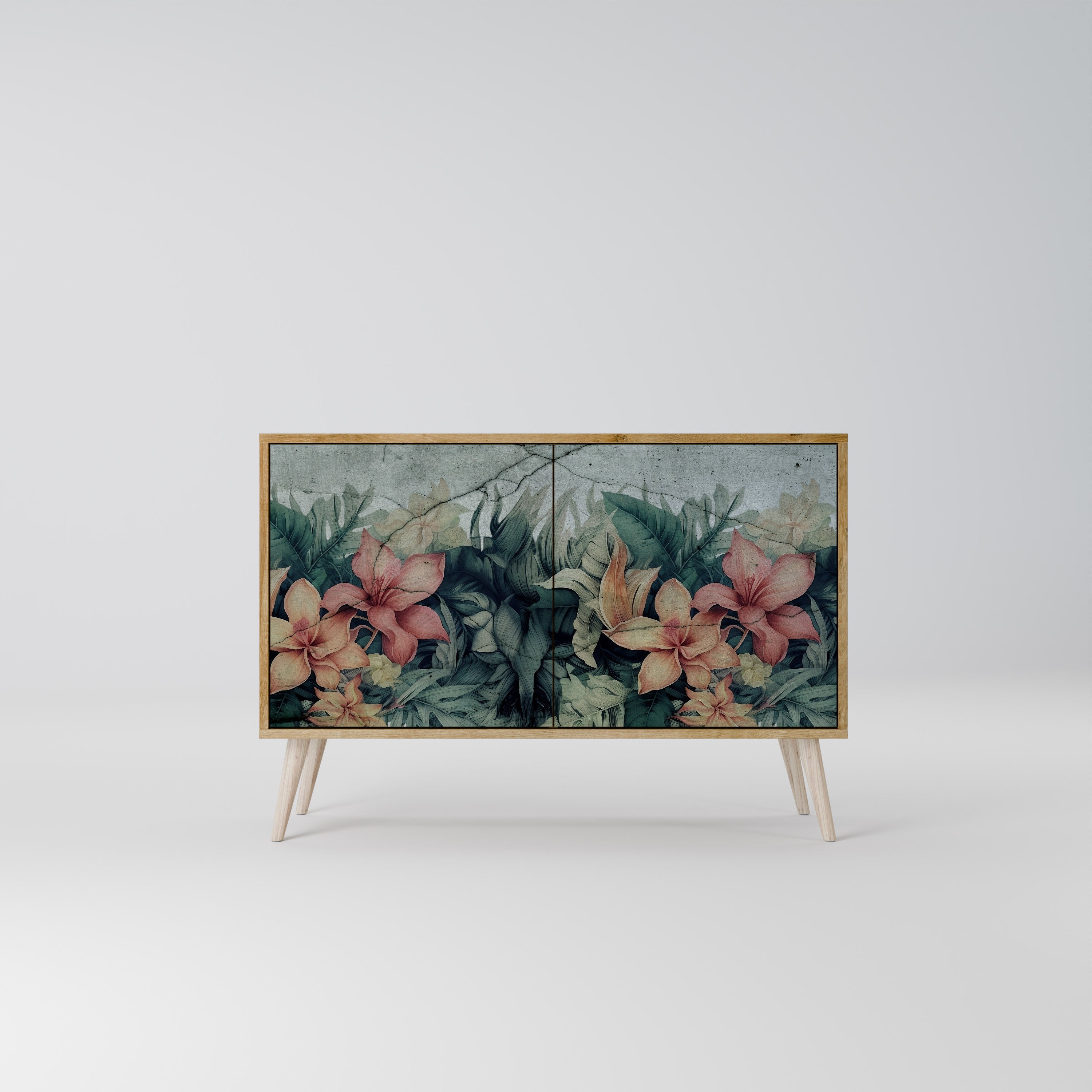HEAVENLY BLOOM 2-Door Sideboard in Oak Effect