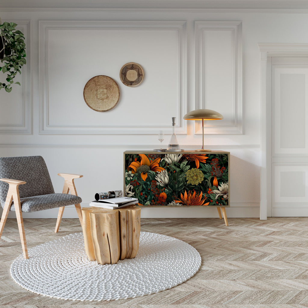 MIDNIGHT SPROUT 2-Door Sideboard in Oak Effect