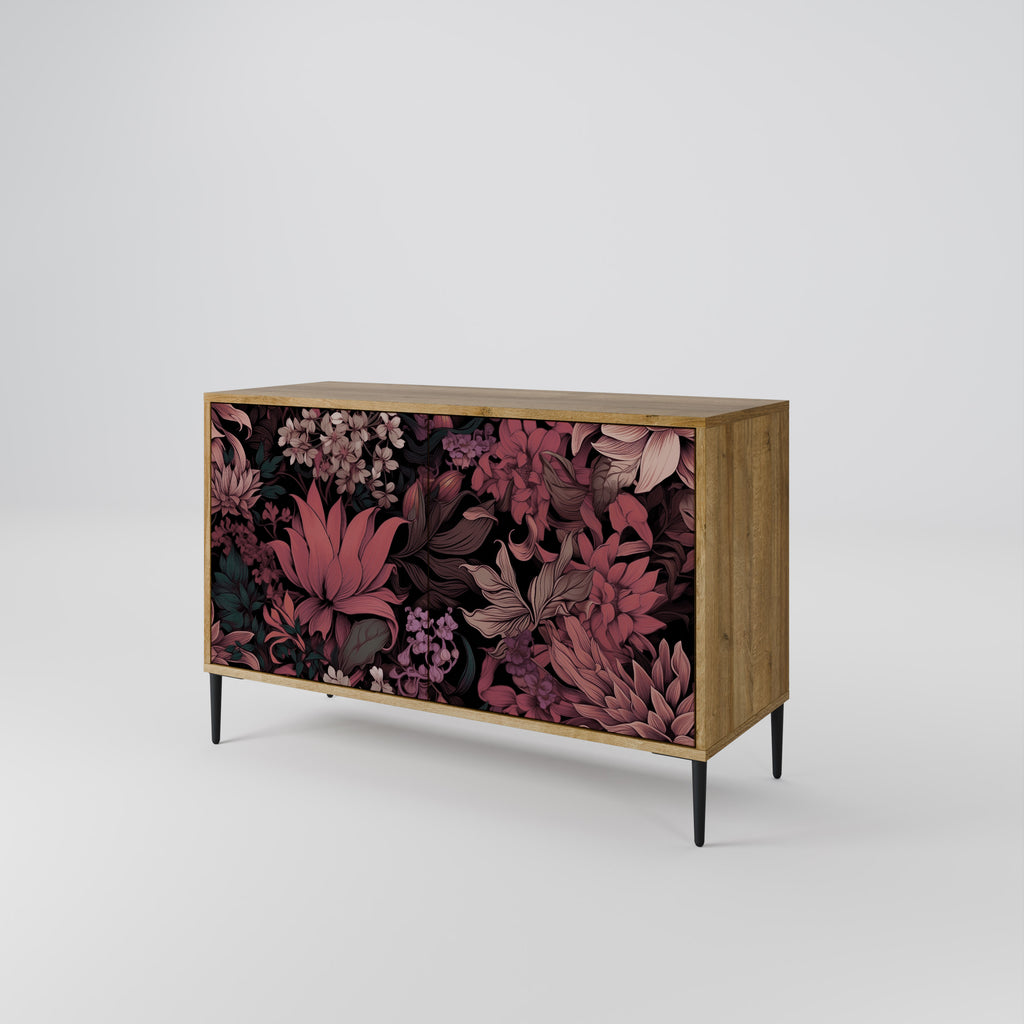 FLORAL WHISPER 2-Door Sideboard in Oak Effect