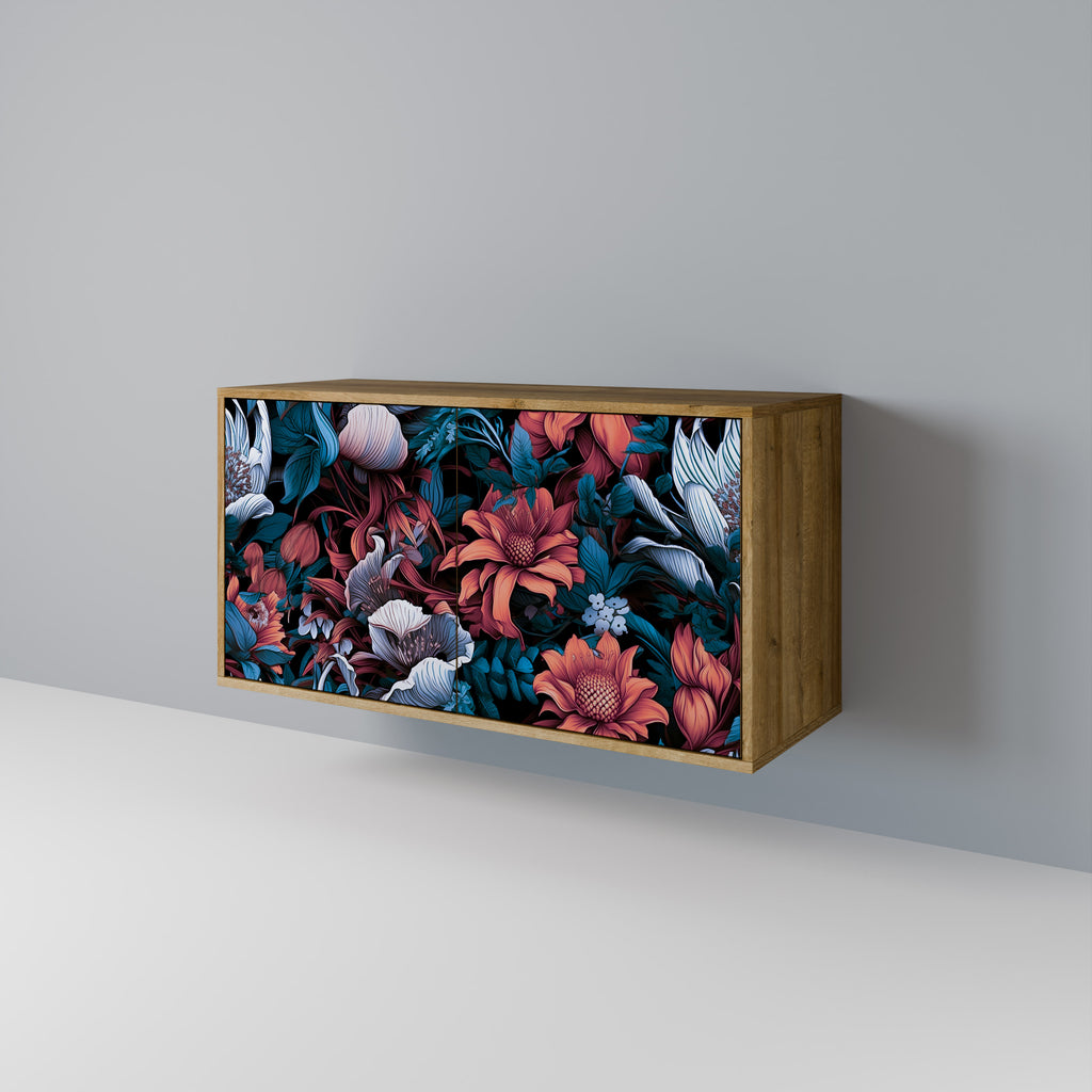 ETHEREAL BLOSSOMS 2-Door Sideboard in Oak Effect