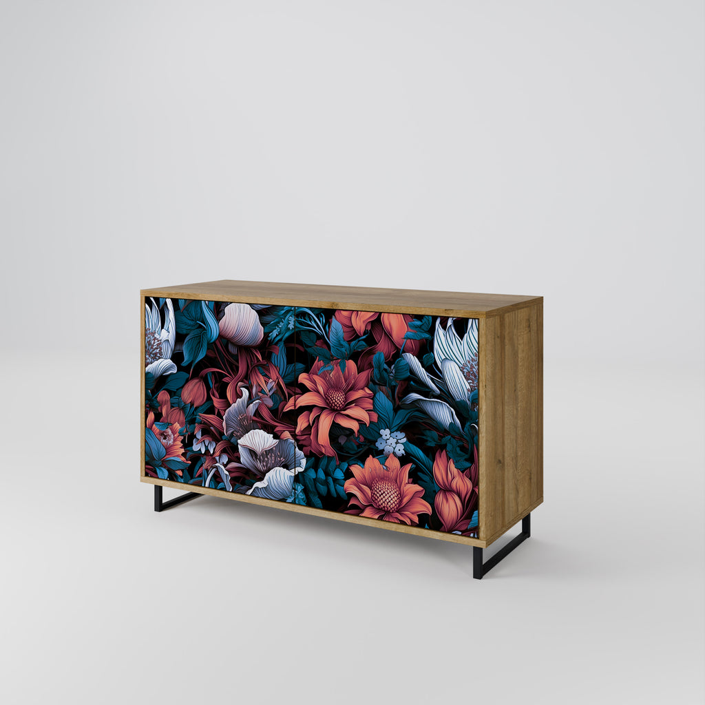 ETHEREAL BLOSSOMS 2-Door Sideboard in Oak Effect