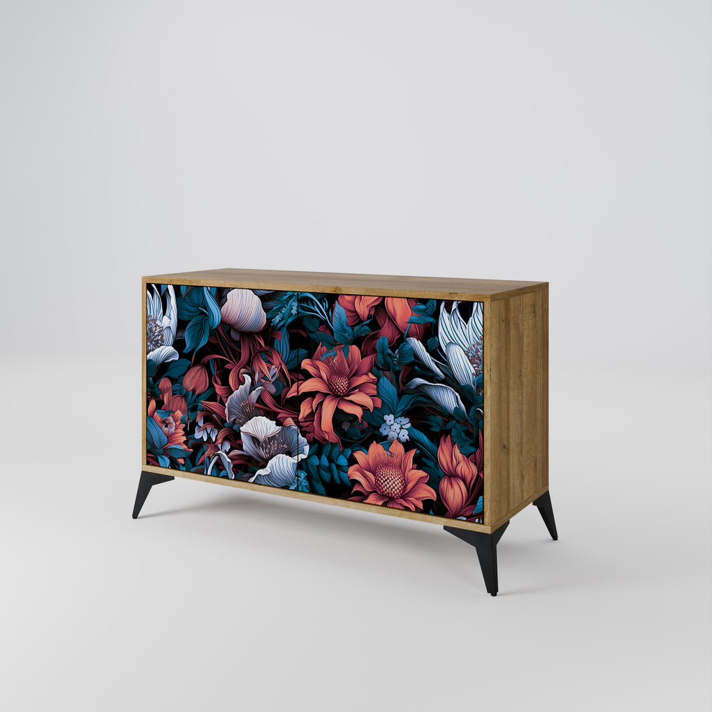 ETHEREAL BLOSSOMS 2-Door Sideboard in Oak Effect