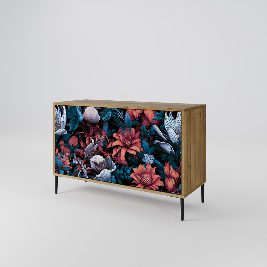 ETHEREAL BLOSSOMS 2-Door Sideboard in Oak Effect