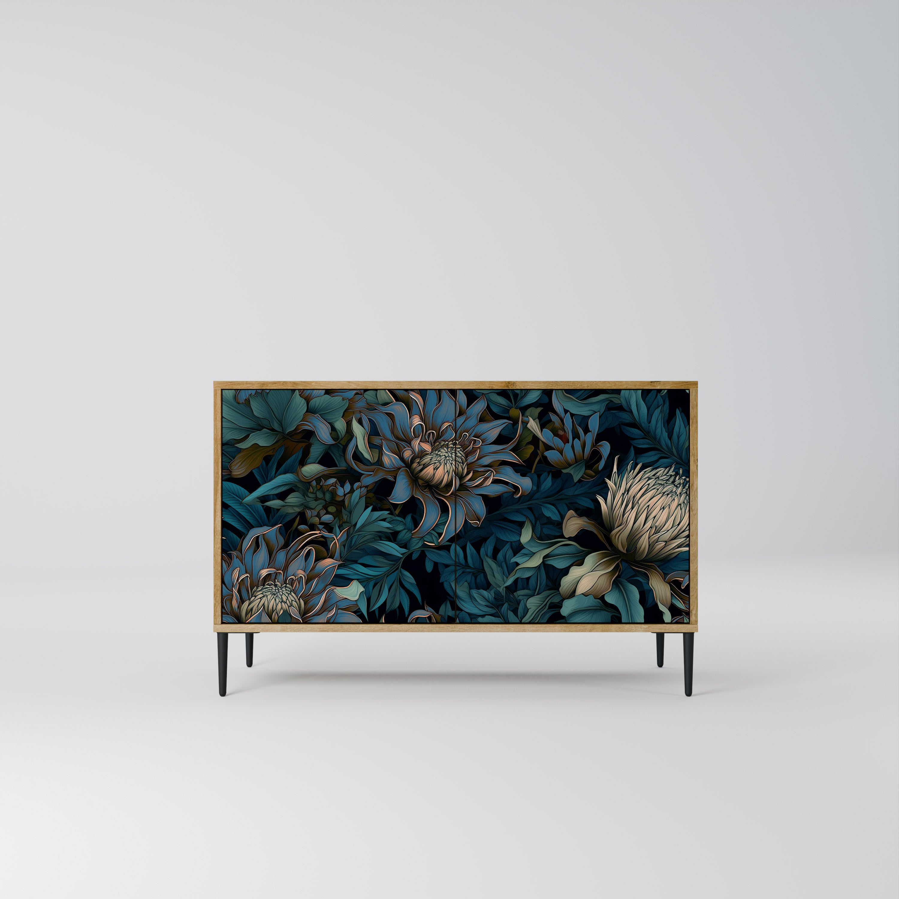 TWILIGHT BLOOM 2-Door Sideboard in Oak Effect