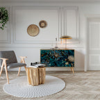 TWILIGHT BLOOM Aparador de 2 Puertas en Efecto Roble