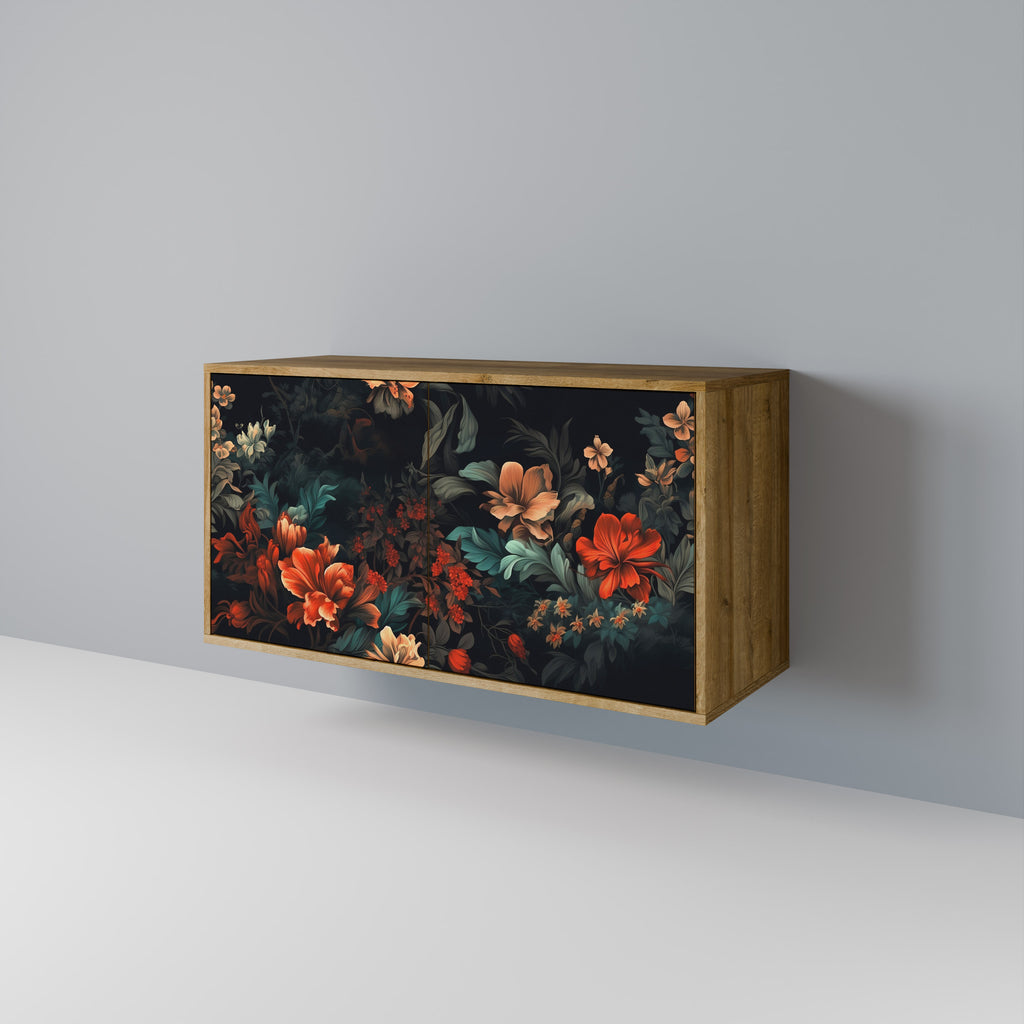 IMAGINARY BLOSSOM 2-Door Sideboard in Oak Effect