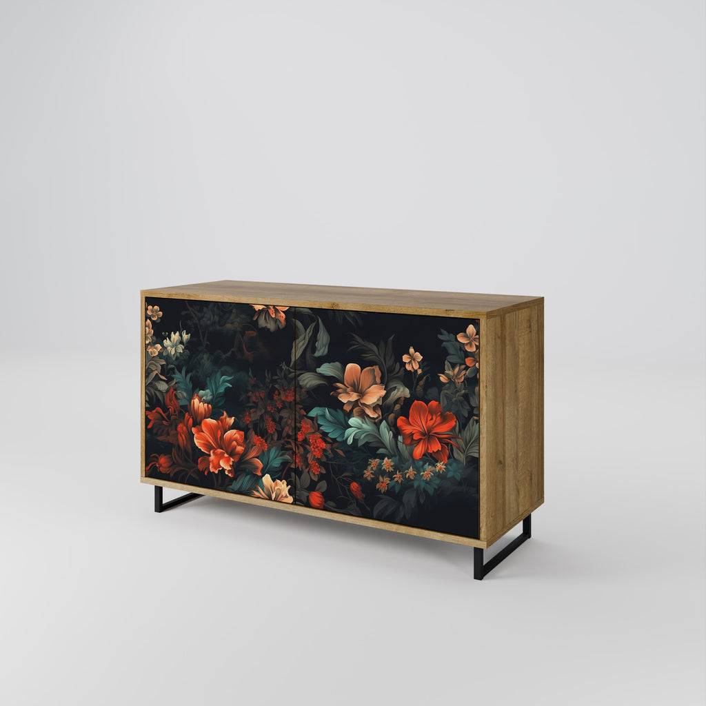IMAGINARY BLOSSOM 2-Door Sideboard in Oak Effect