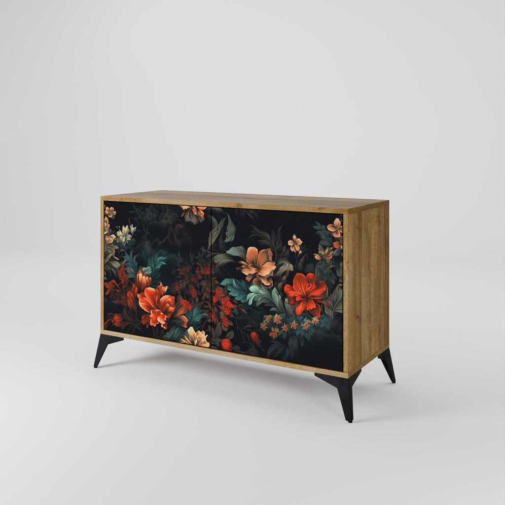 IMAGINARY BLOSSOM 2-Door Sideboard in Oak Effect