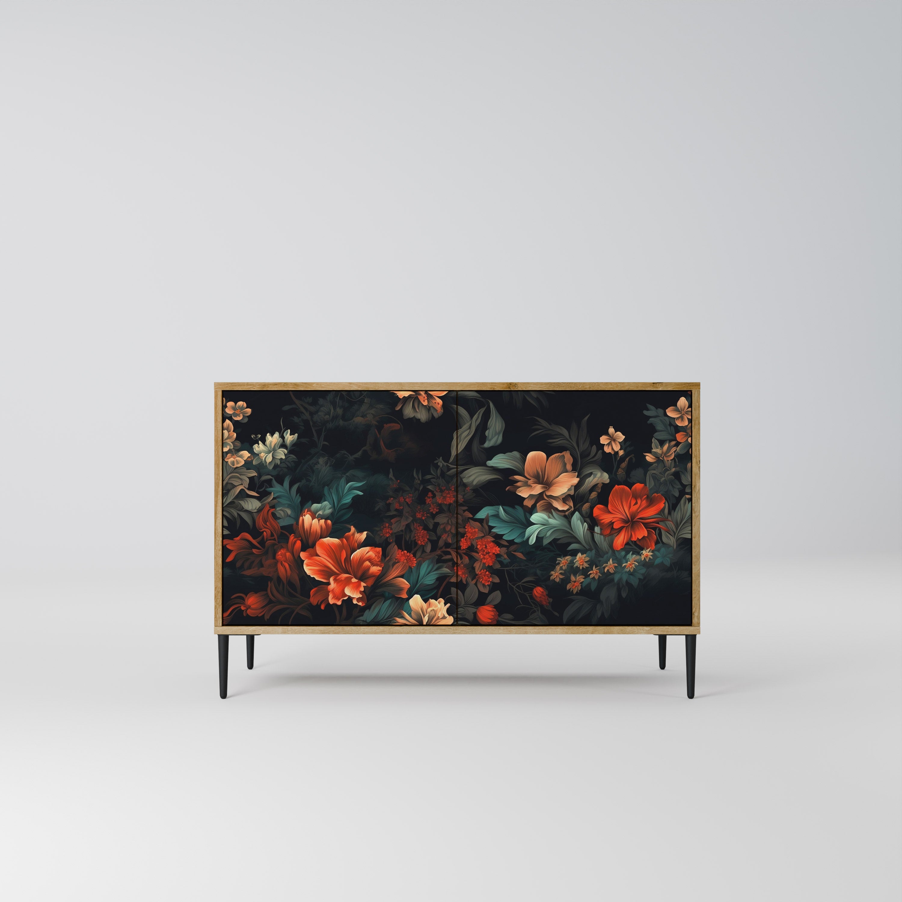 IMAGINARY BLOSSOM 2-Door Sideboard in Oak Effect