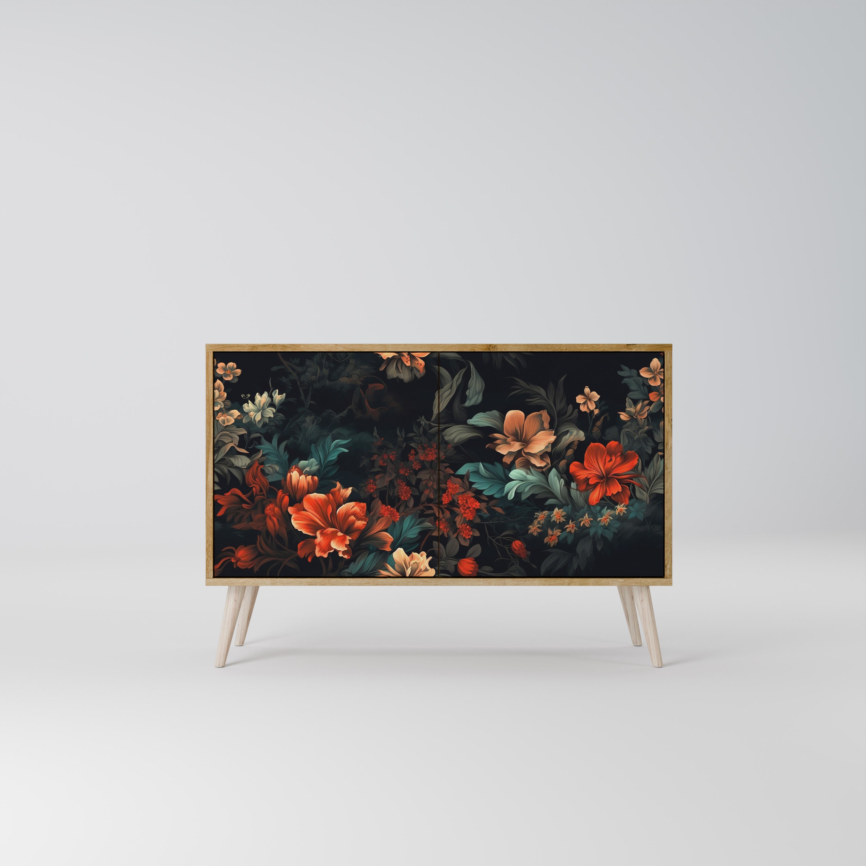 IMAGINARY BLOSSOM 2-Door Sideboard in Oak Effect