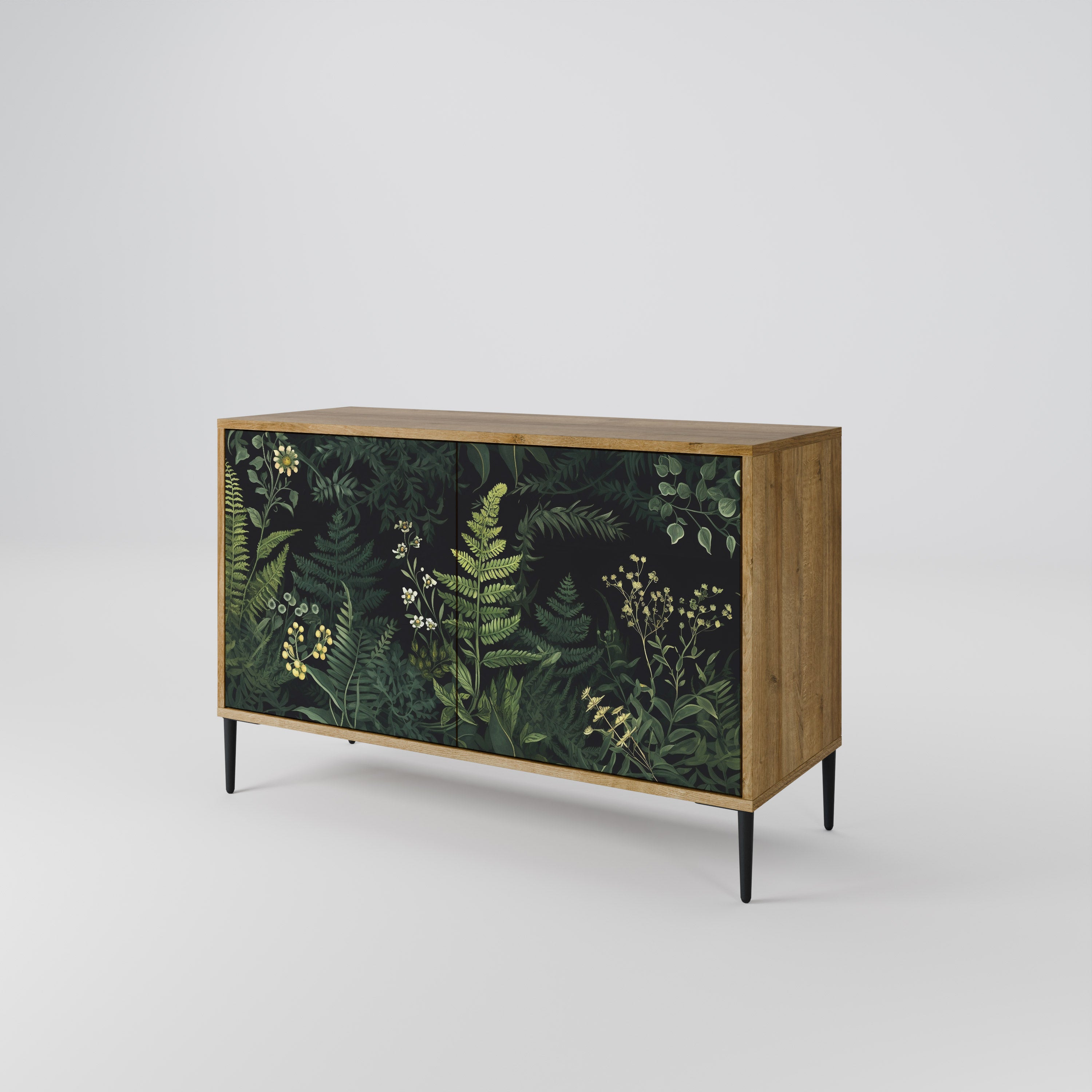 FERN FLOWERS 2-Door Sideboard in Oak Effect