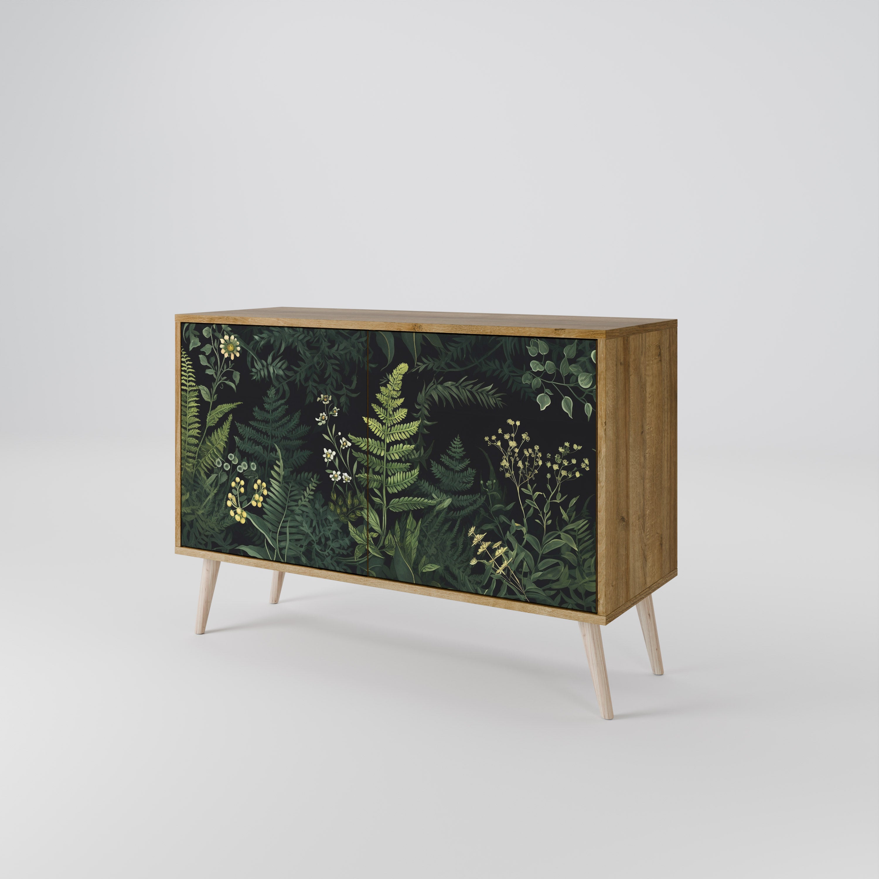 FERN FLOWERS 2-Door Sideboard in Oak Effect