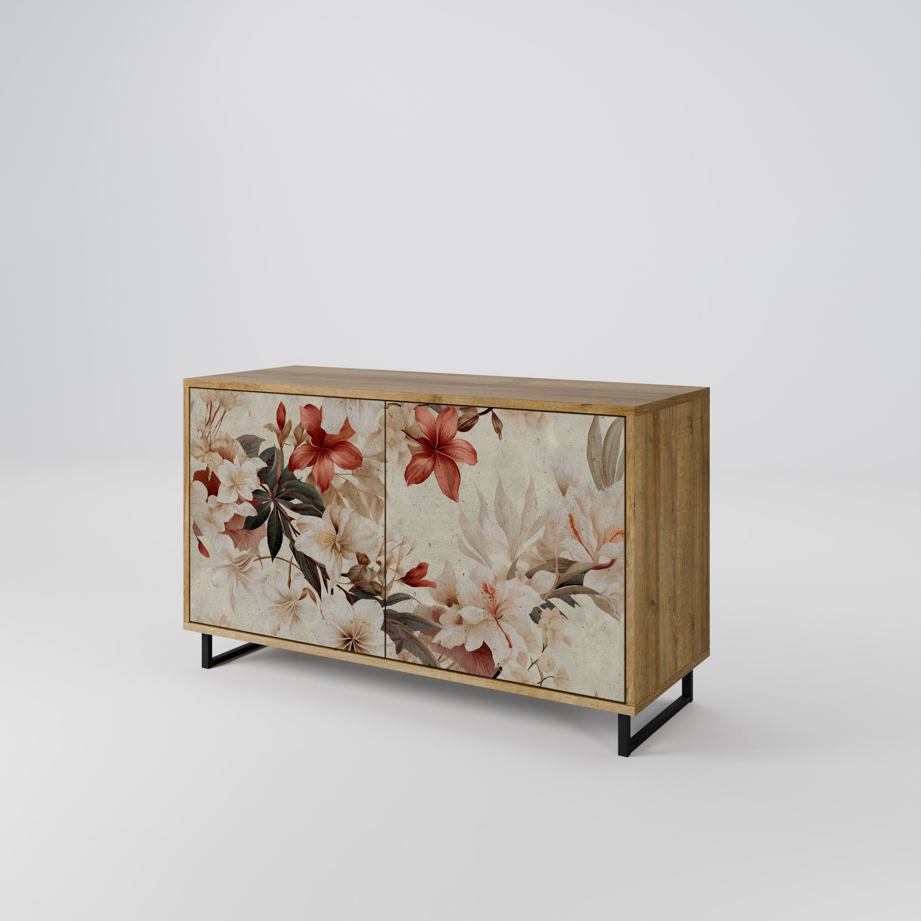 PETAL HARMONY 2-Door Sideboard in Oak Effect