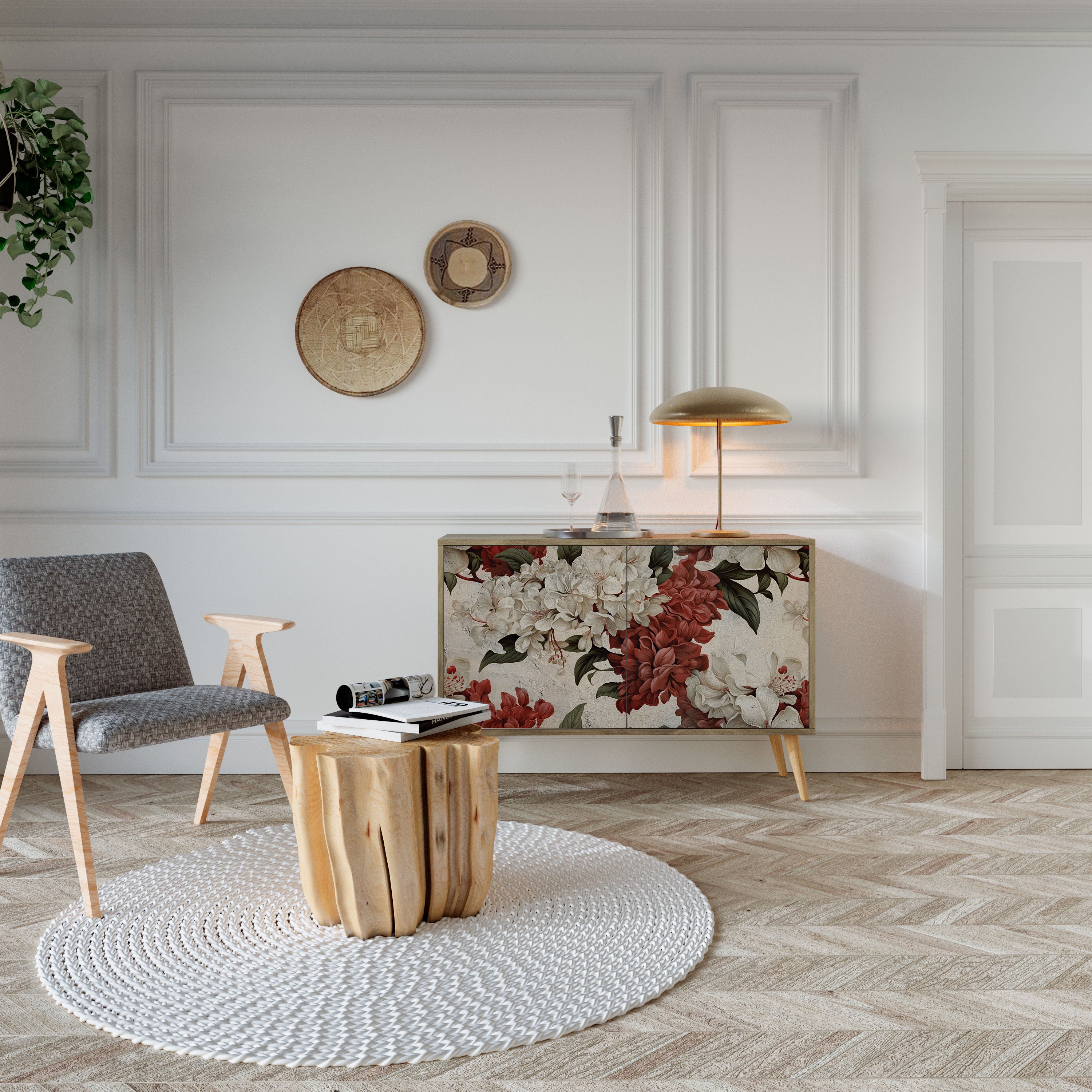 EPHEMERAL DAYS 2-Door Sideboard in Oak Effect