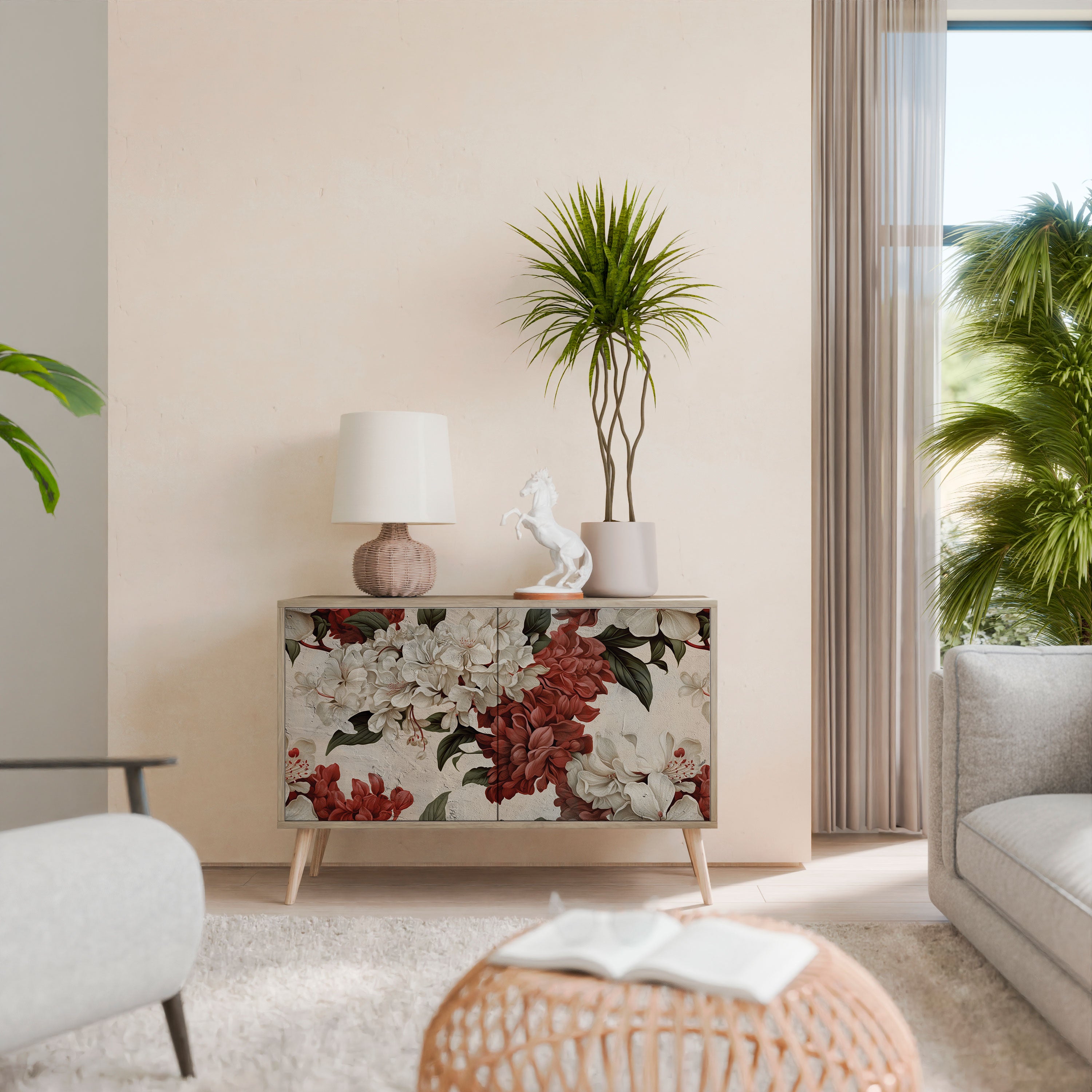 EPHEMERAL DAYS 2-Door Sideboard in Oak Effect