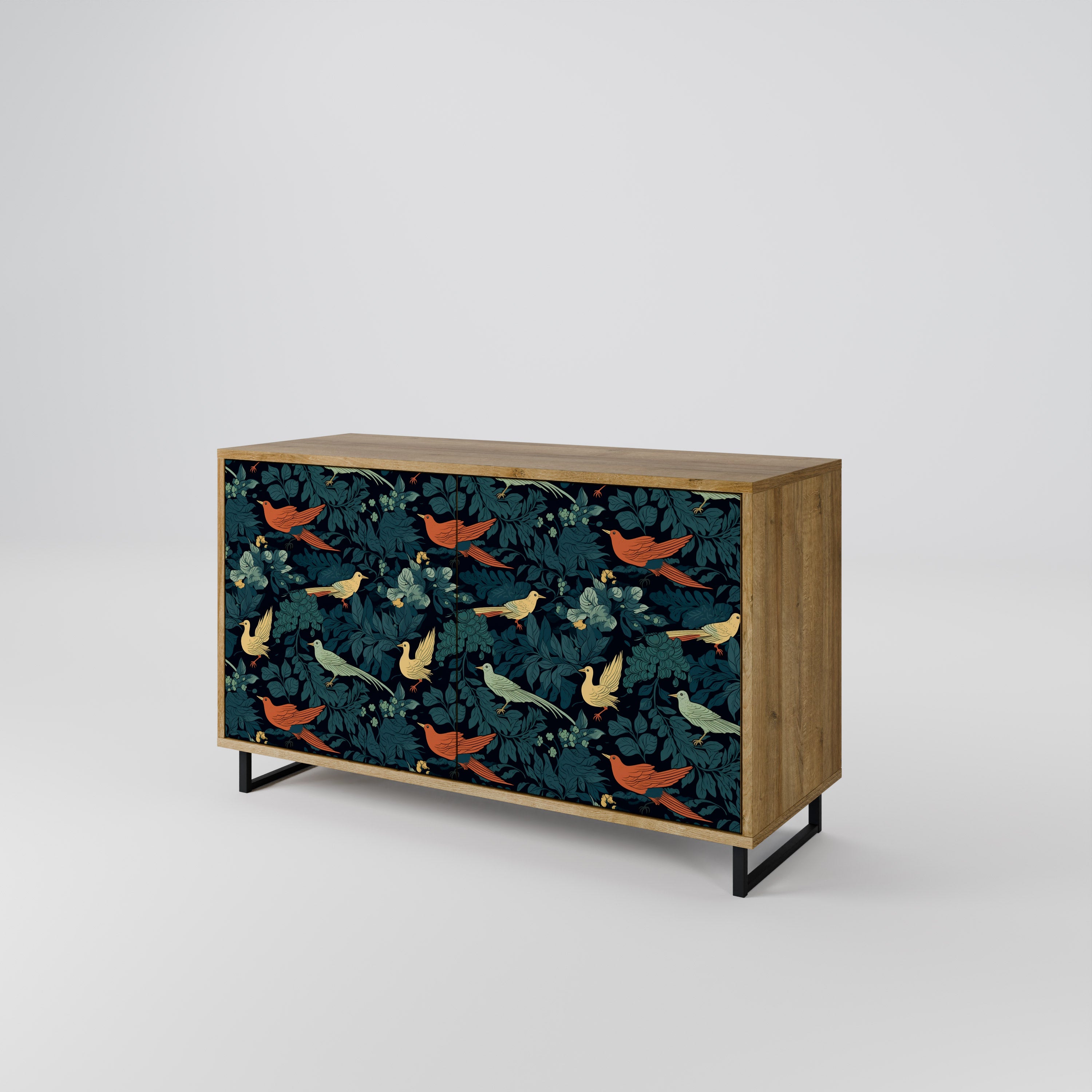 FOWL ORNAMENT 2-Door Sideboard in Oak Effect