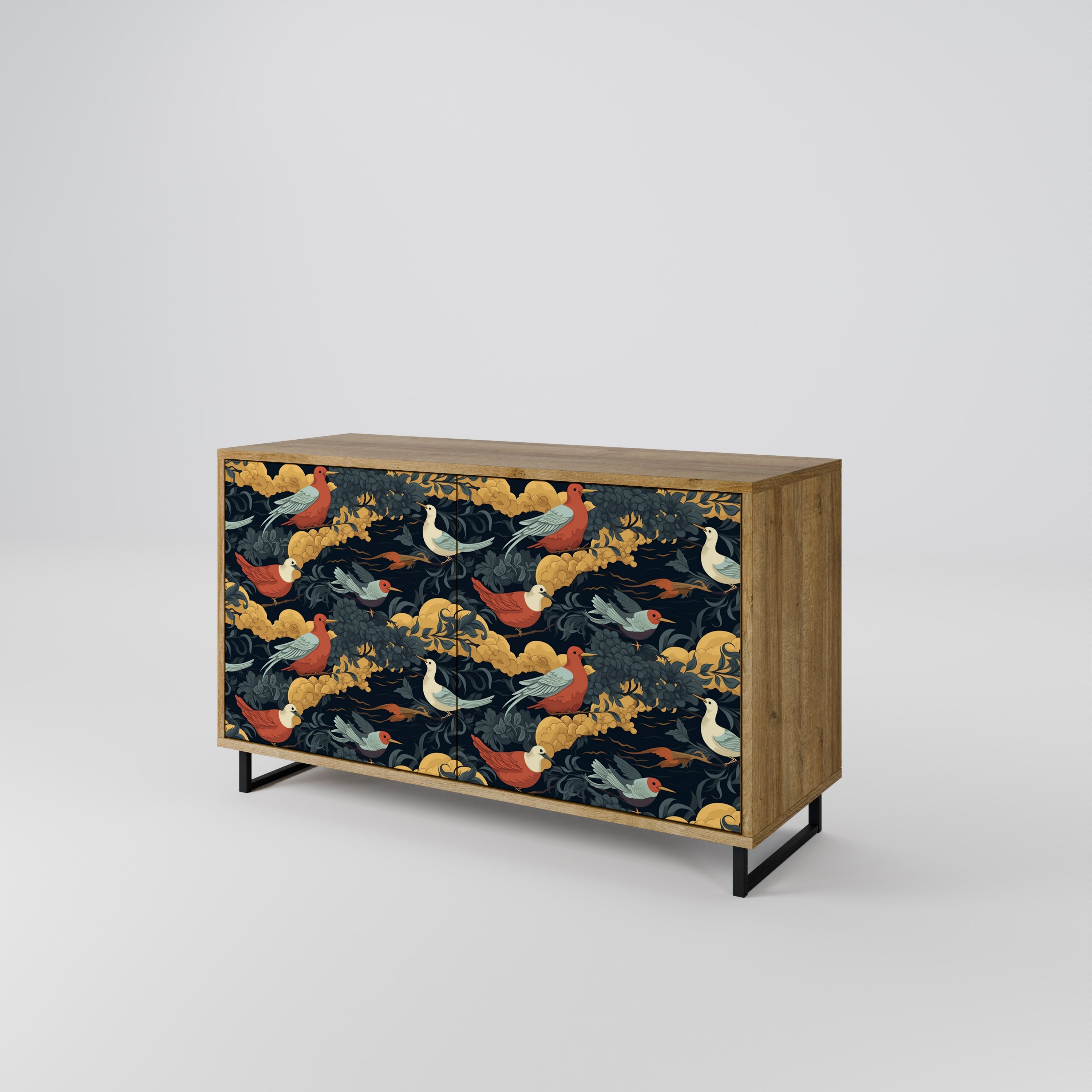 FOWLY DAZE 2-Door Sideboard in Oak Effect