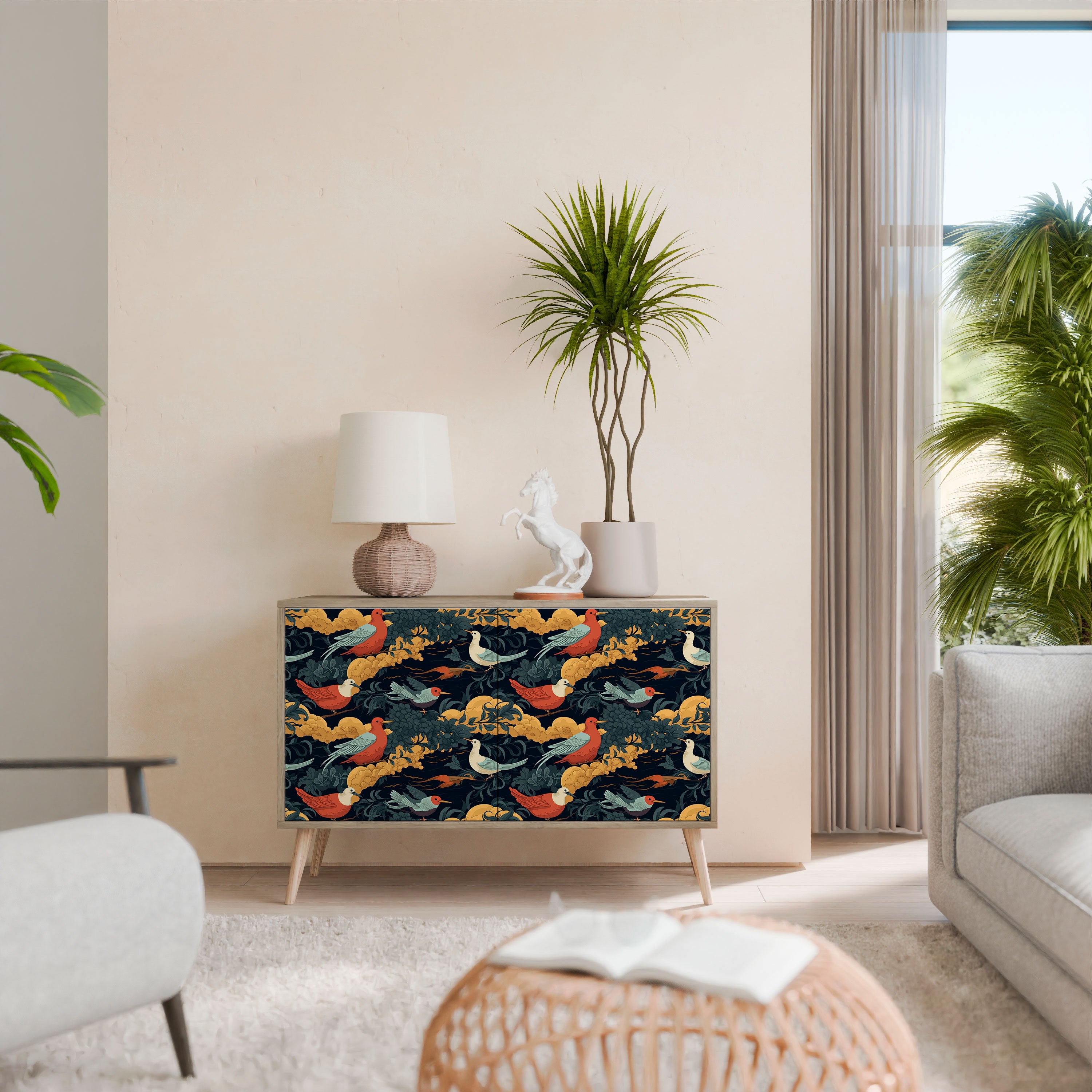 FOWLY DAZE 2-Door Sideboard in Oak Effect