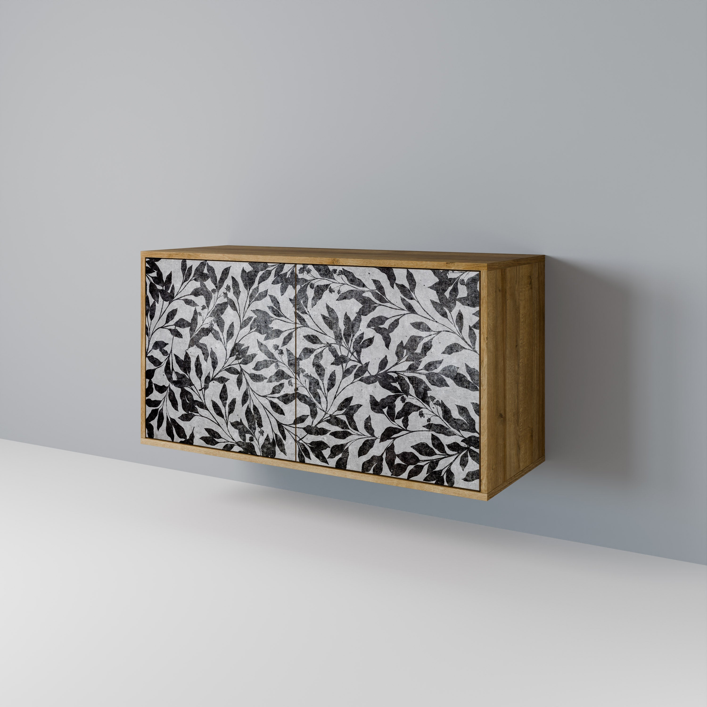 CHARCOAL SPROUT 2-Door Sideboard in Oak Effect