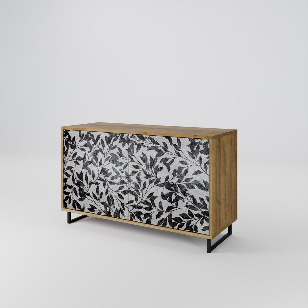 CHARCOAL SPROUT 2-Door Sideboard in Oak Effect