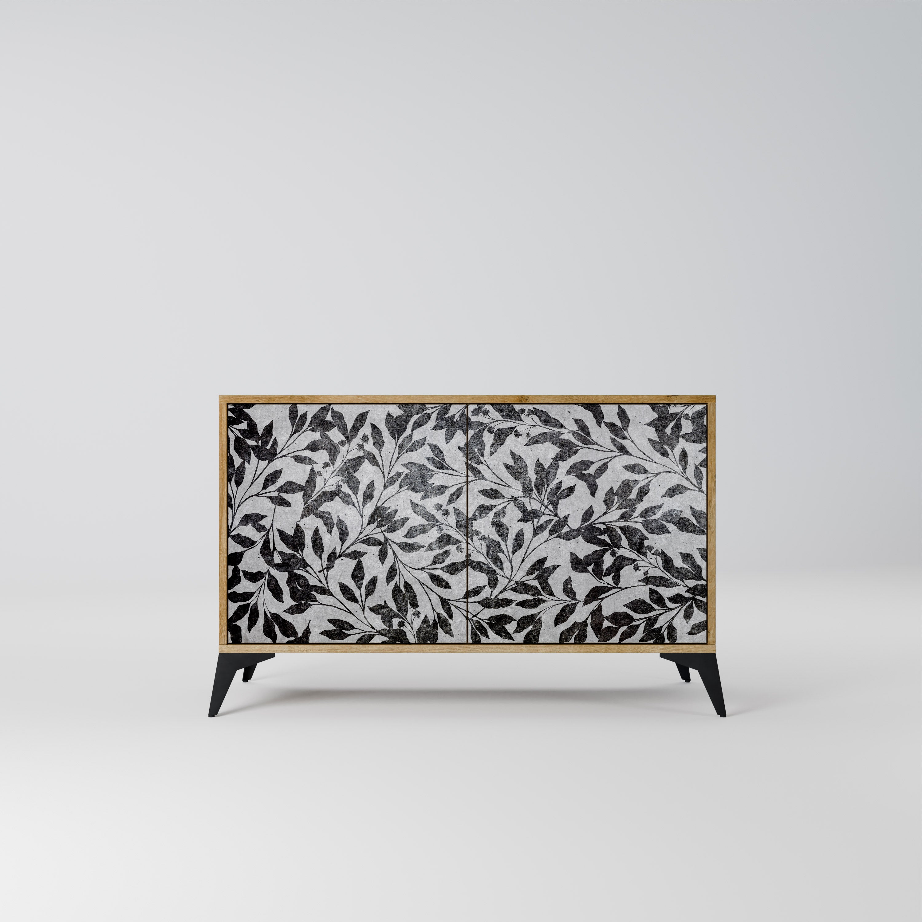 CHARCOAL SPROUT 2-Door Sideboard in Oak Effect