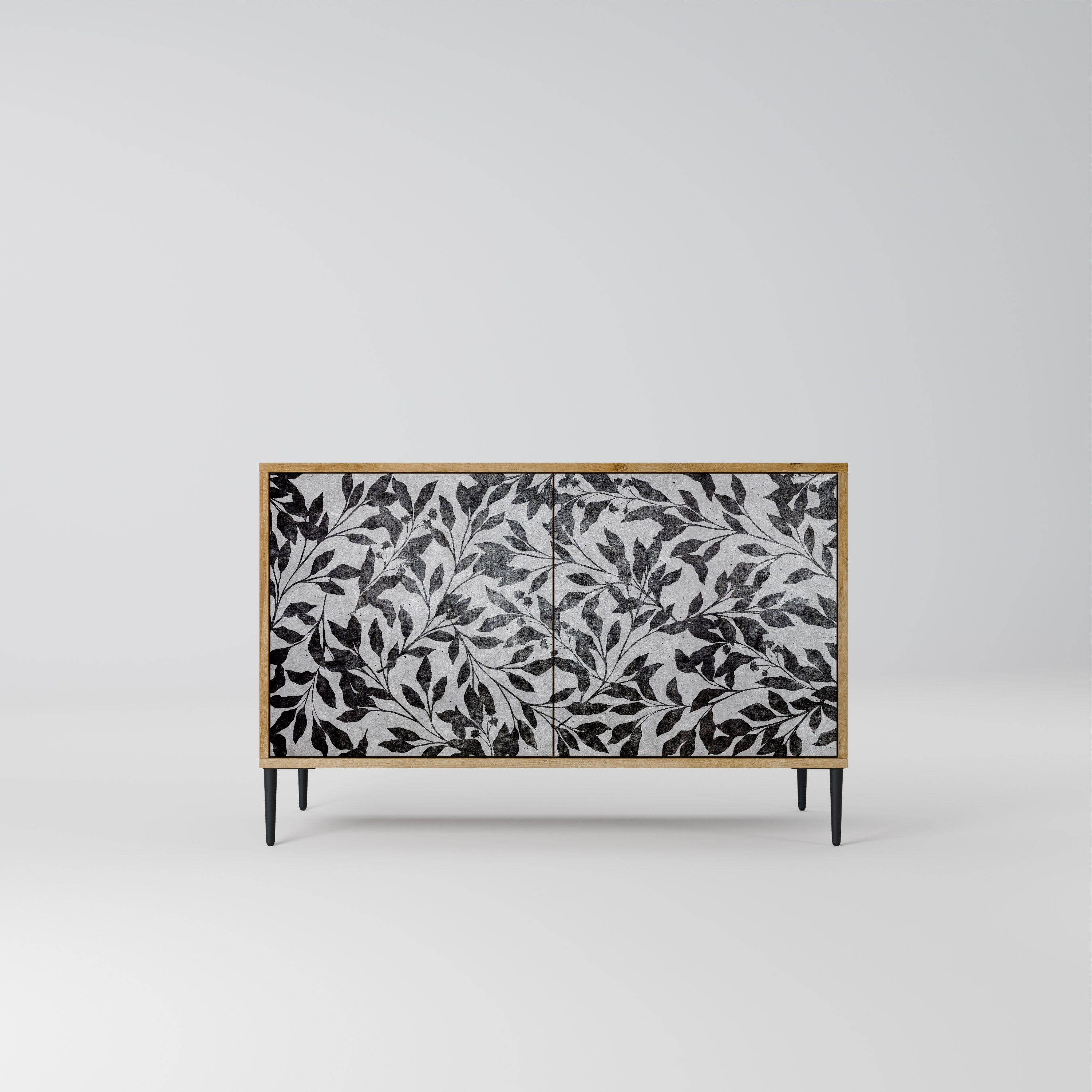 CHARCOAL SPROUT 2-Door Sideboard in Oak Effect