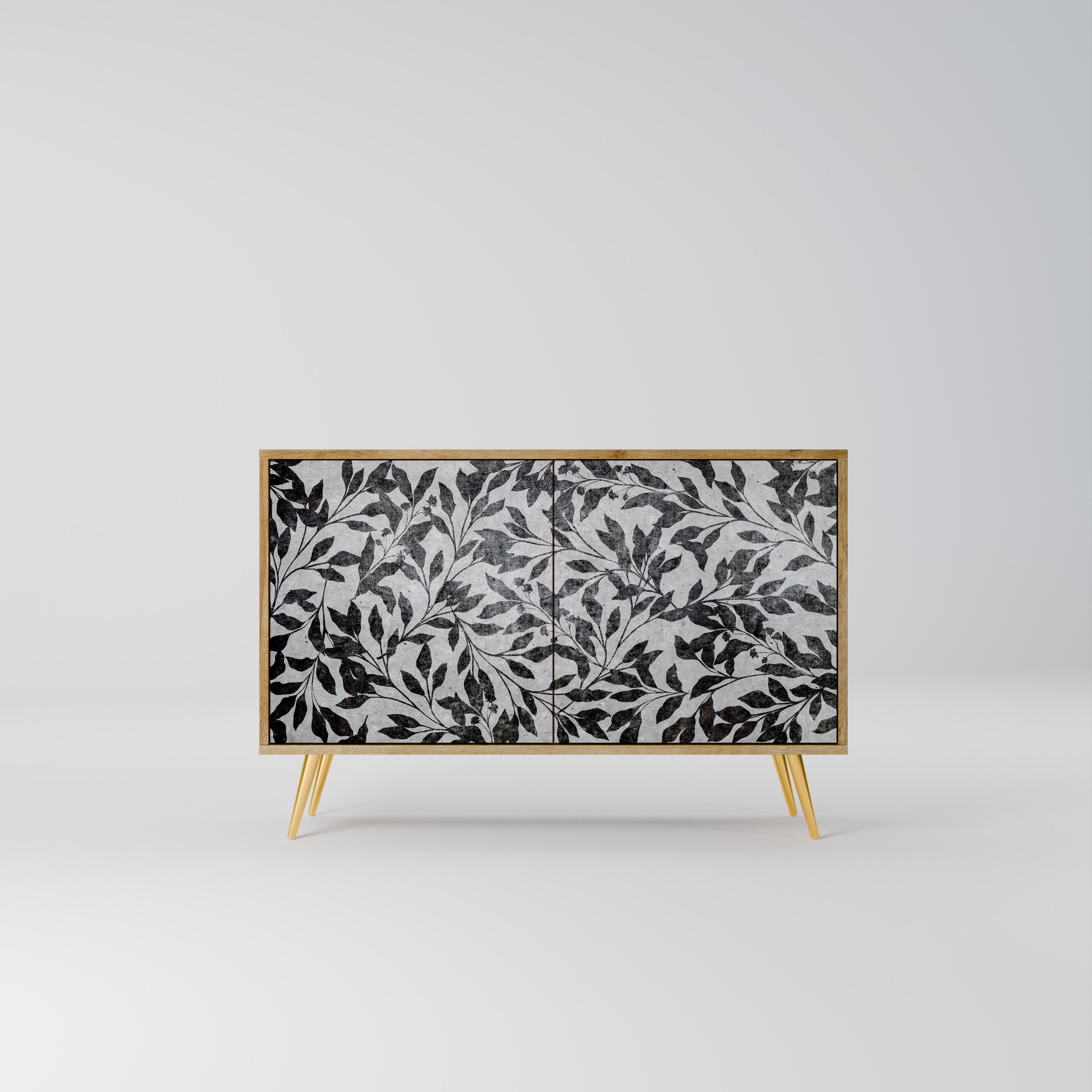 CHARCOAL SPROUT 2-Door Sideboard in Oak Effect