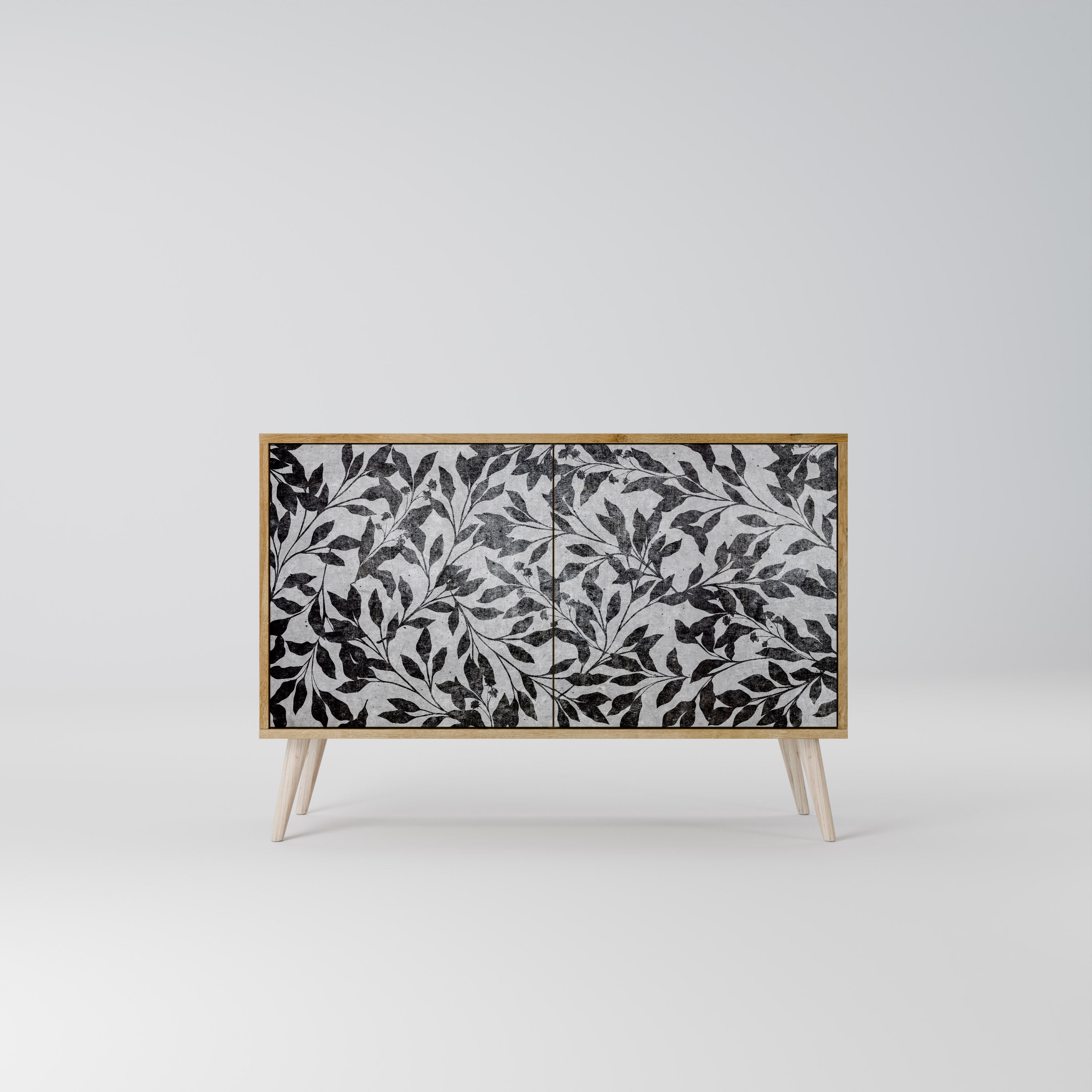 CHARCOAL SPROUT 2-Door Sideboard in Oak Effect