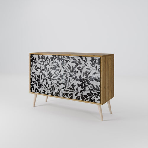 CHARCOAL SPROUT 2-Door Sideboard in Oak Effect