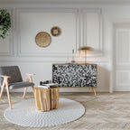 CHARCOAL SPROUT Aparador de 2 Puertas en Efecto Roble