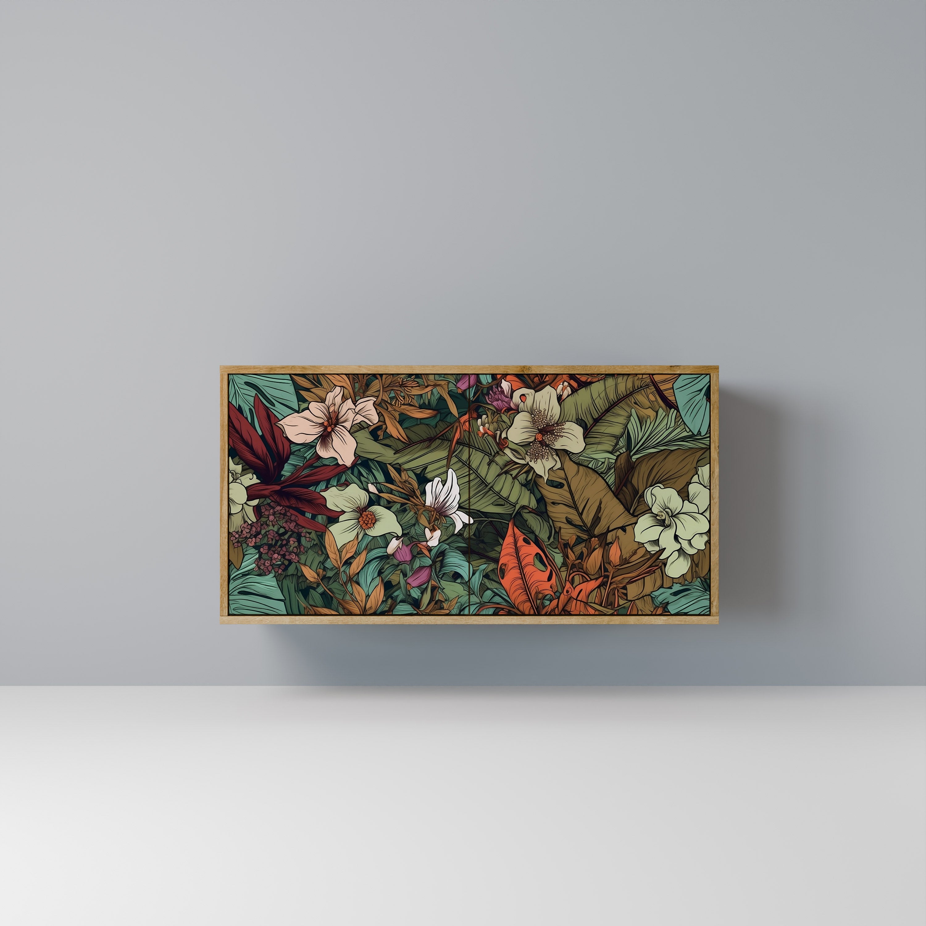 BOTANICAL EMERGENCE 2-Door Sideboard in Oak Effect