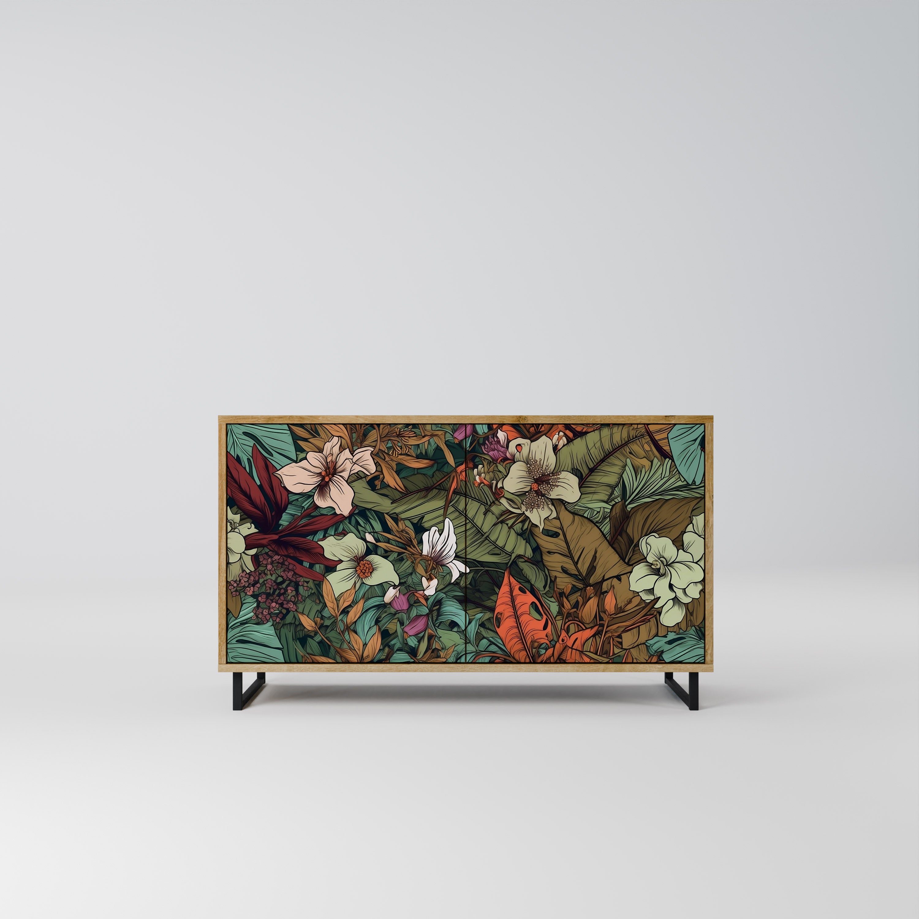 BOTANICAL EMERGENCE 2-Door Sideboard in Oak Effect