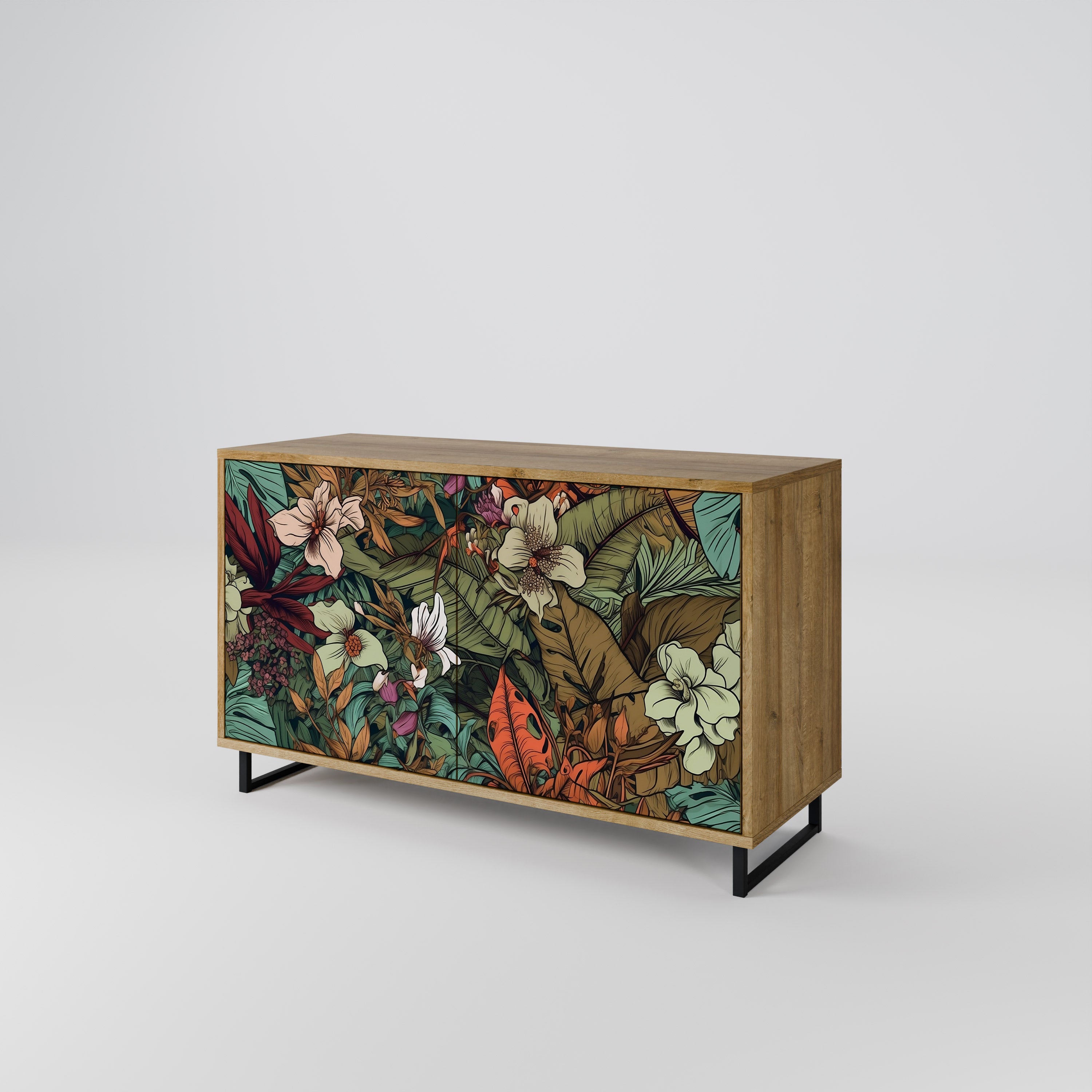 BOTANICAL EMERGENCE 2-Door Sideboard in Oak Effect