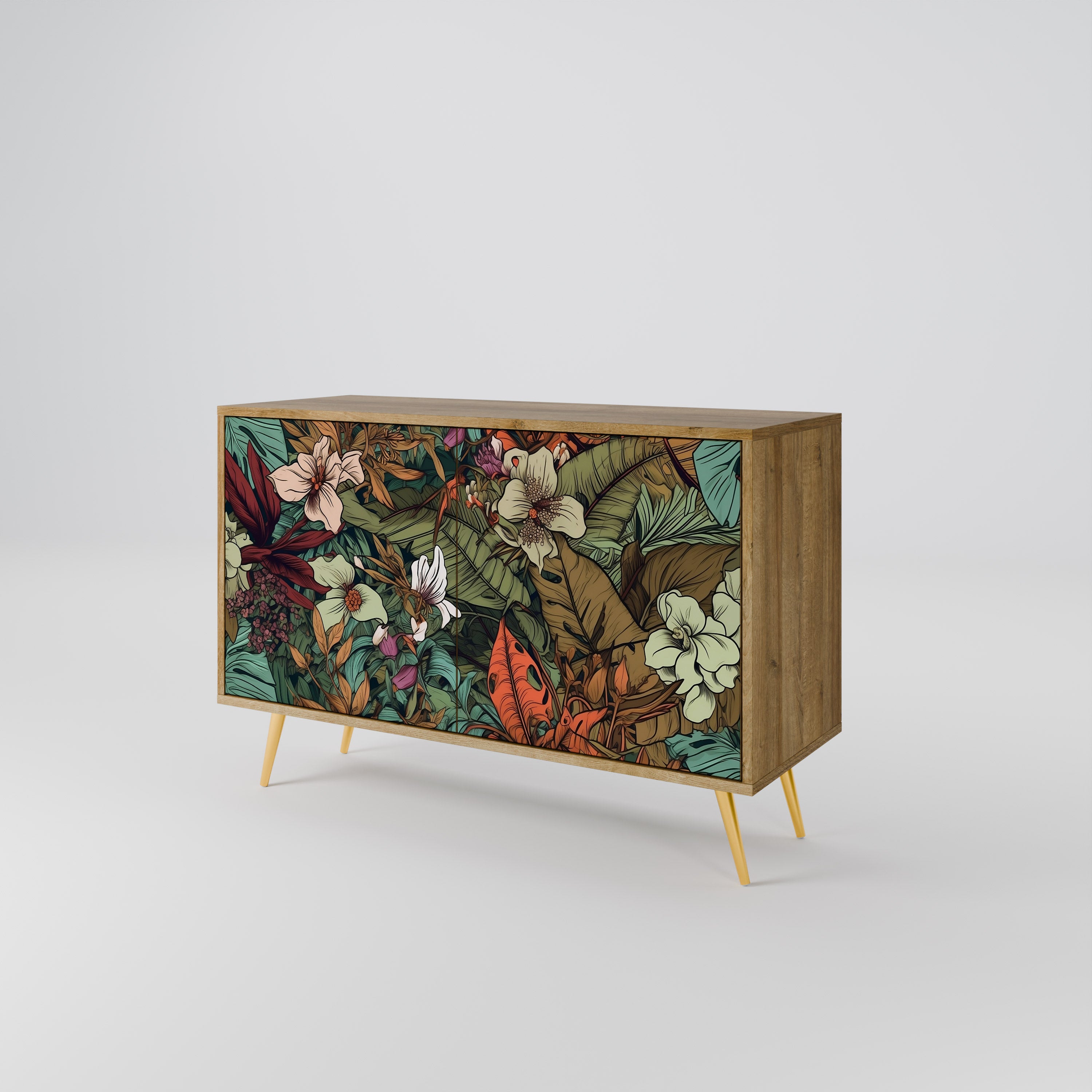 BOTANICAL EMERGENCE 2-Door Sideboard in Oak Effect