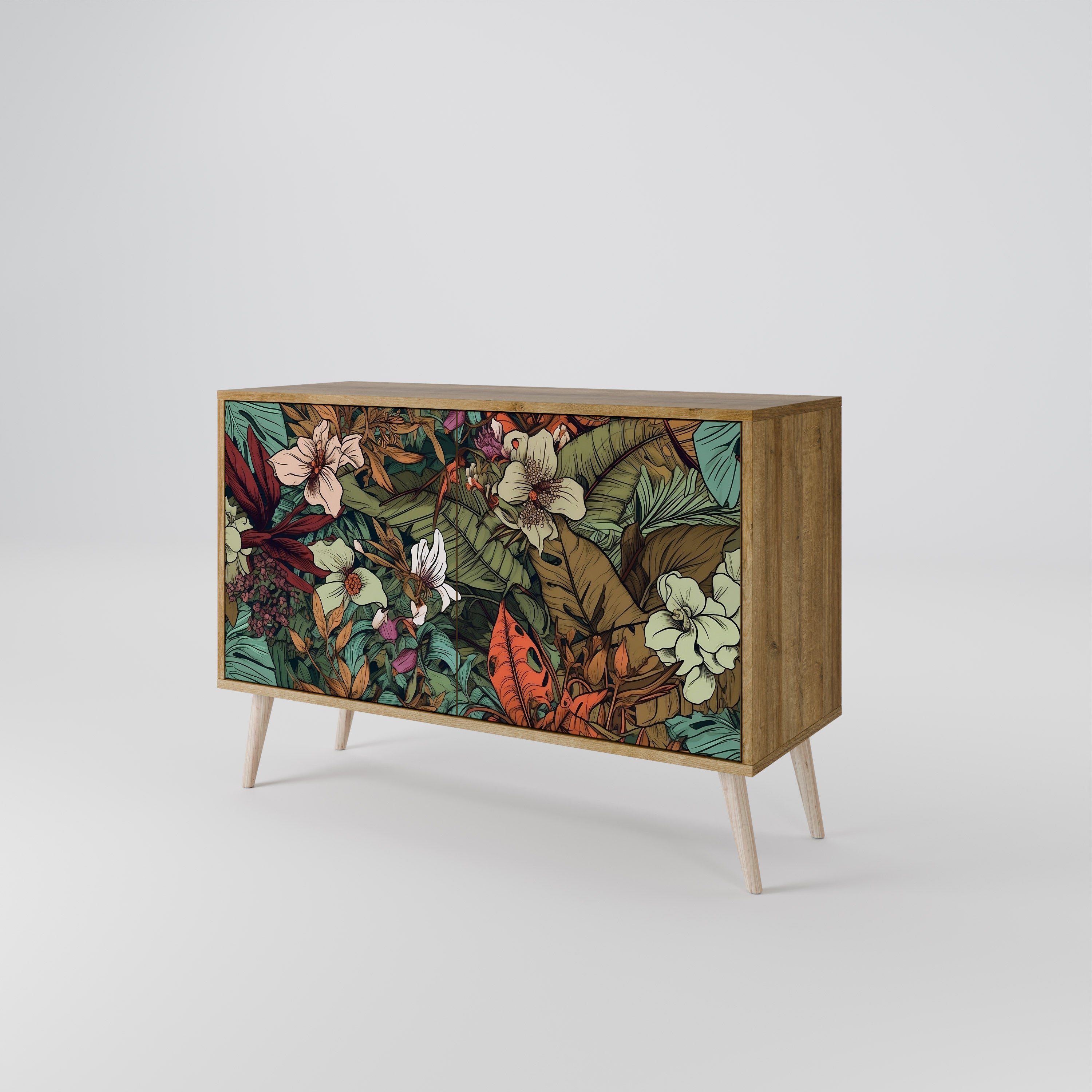 BOTANICAL EMERGENCE 2-Door Sideboard in Oak Effect