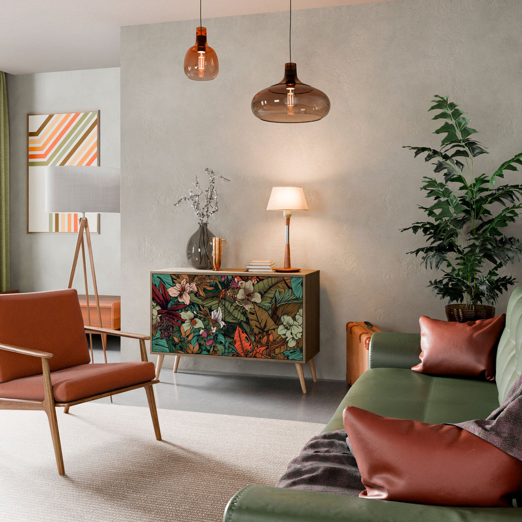 BOTANICAL EMERGENCE 2-Door Sideboard in Oak Effect