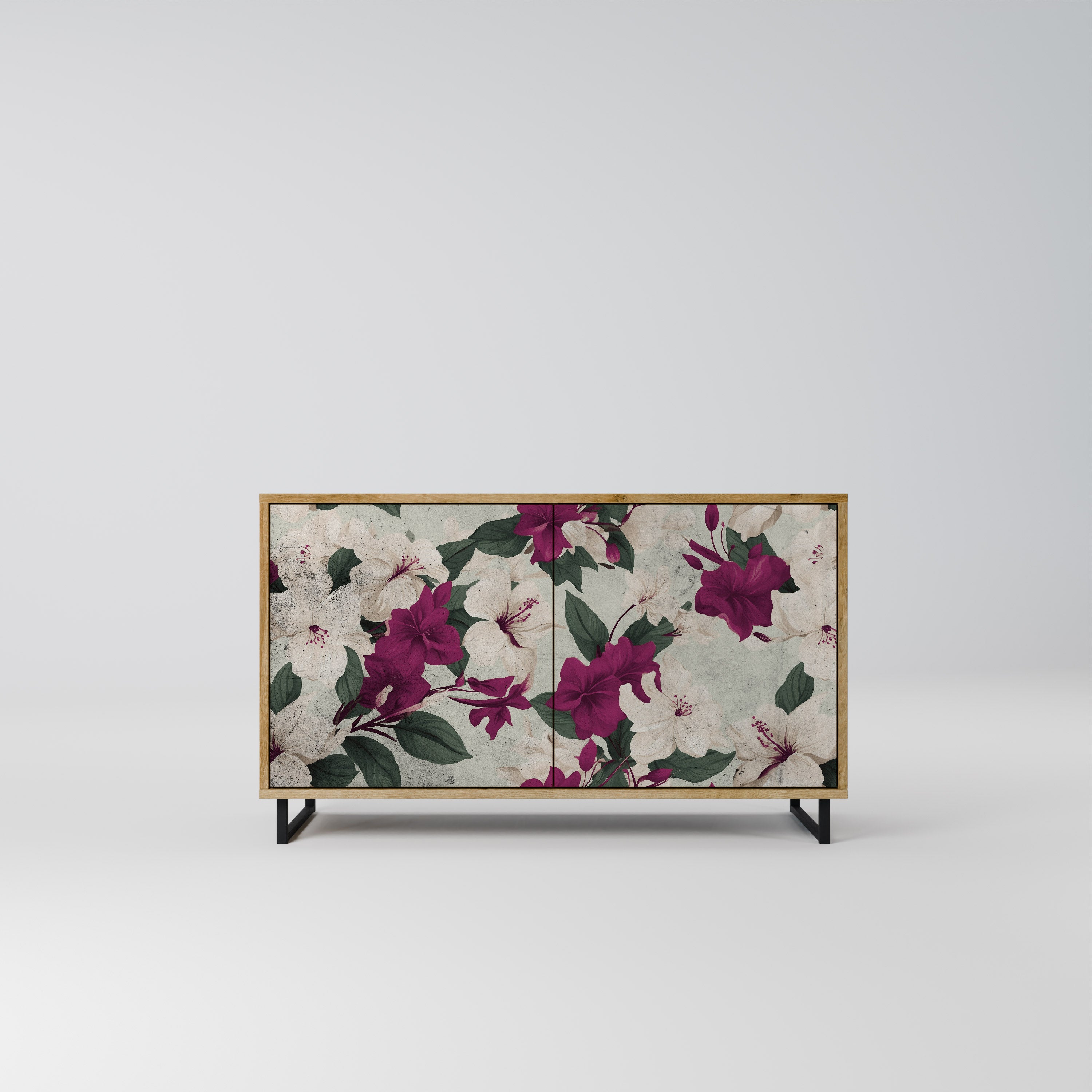 FLOWERET DREAM 2-Door Sideboard in Oak Effect