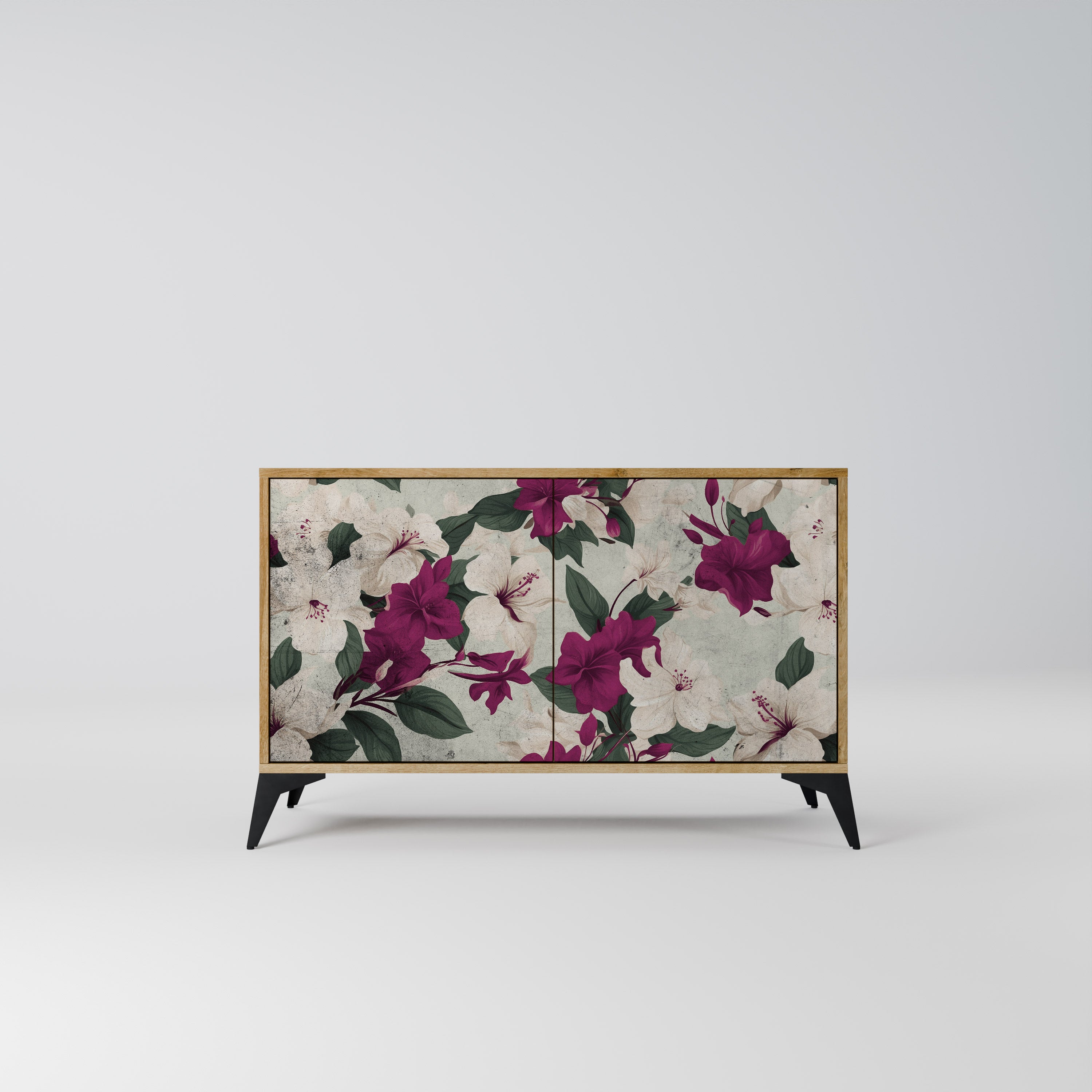 FLOWERET DREAM 2-Door Sideboard in Oak Effect