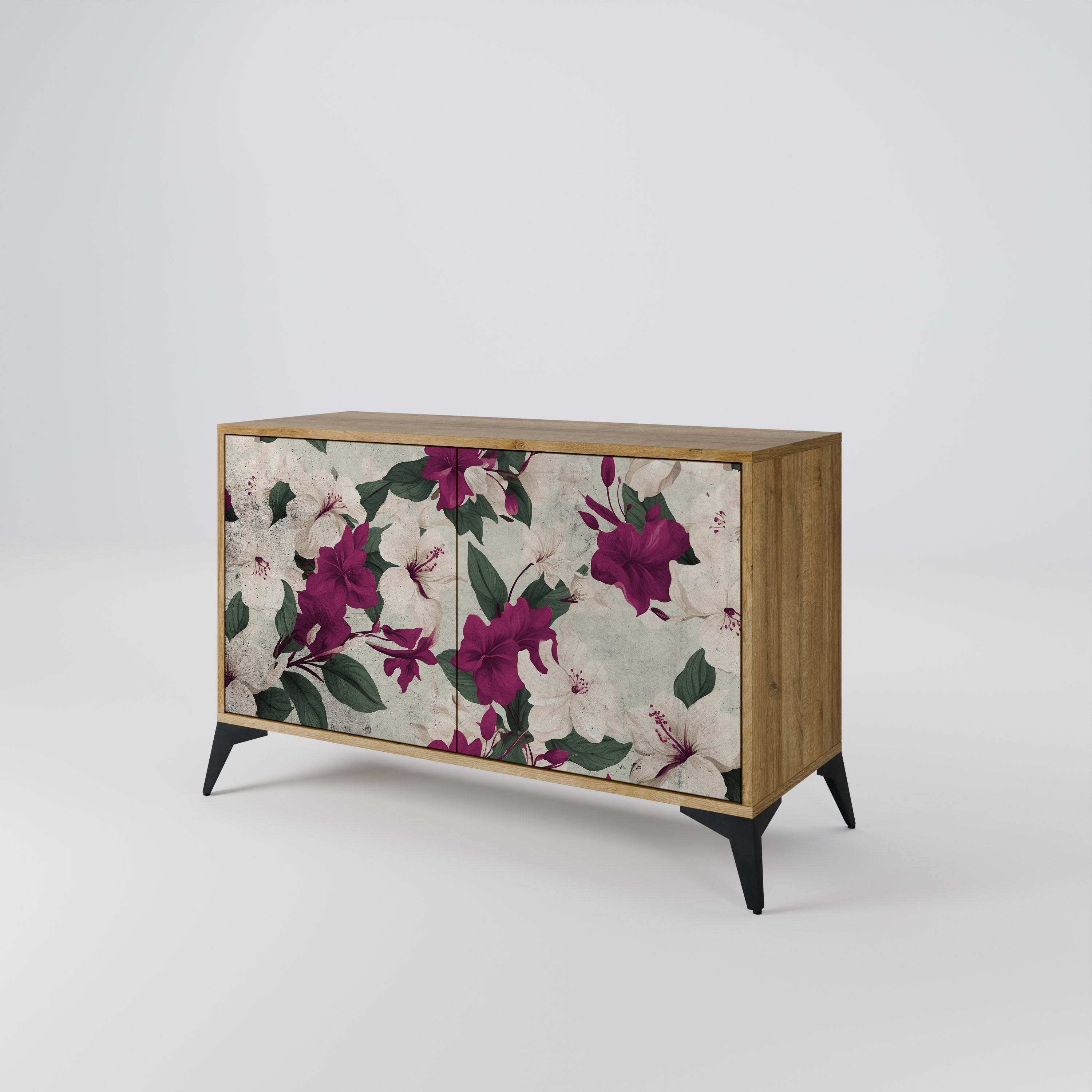 FLOWERET DREAM 2-Door Sideboard in Oak Effect