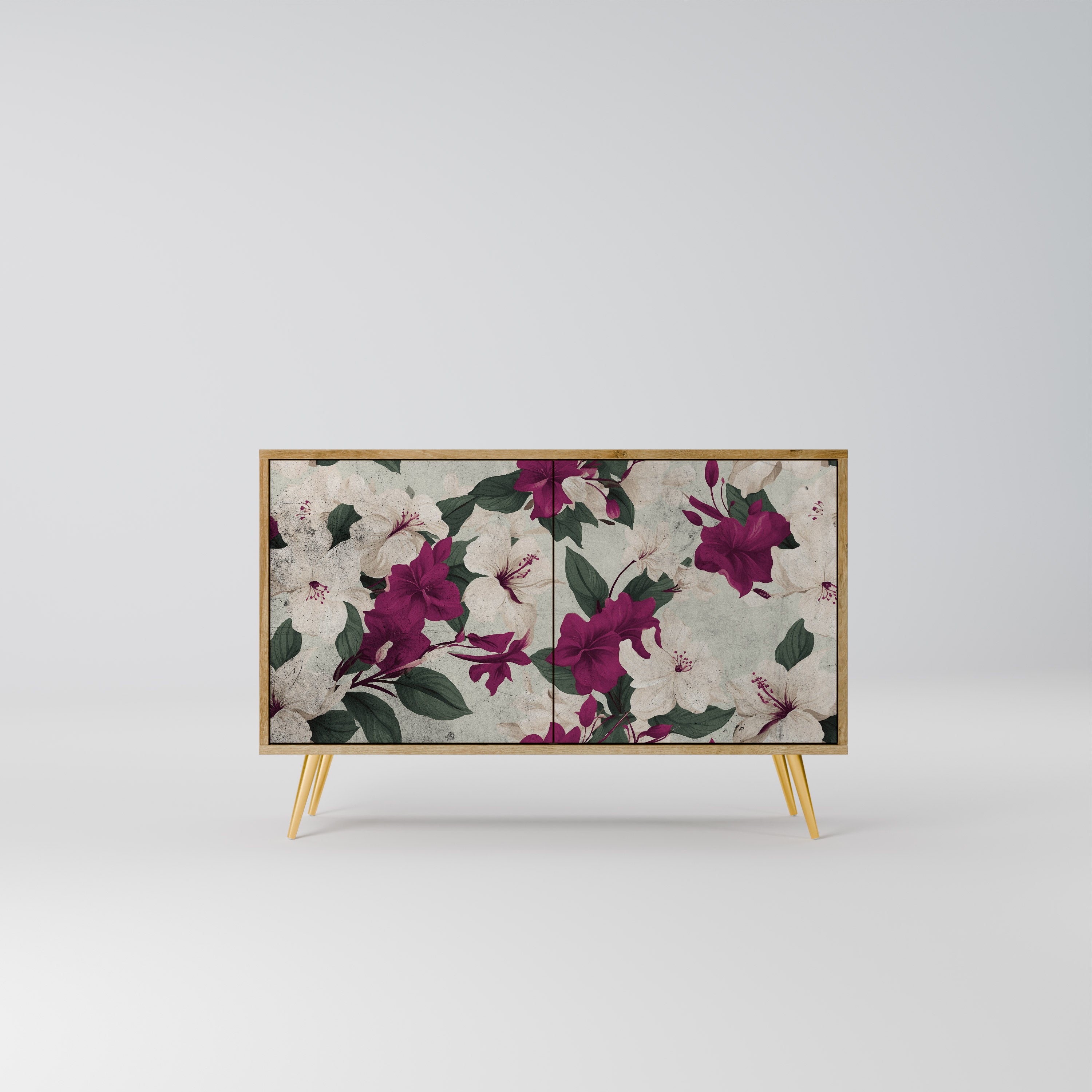 FLOWERET DREAM 2-Door Sideboard in Oak Effect