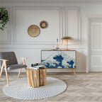 THE GREAT WAVE AT KANAGAWA Aparador de 2 Puertas en Efecto Roble