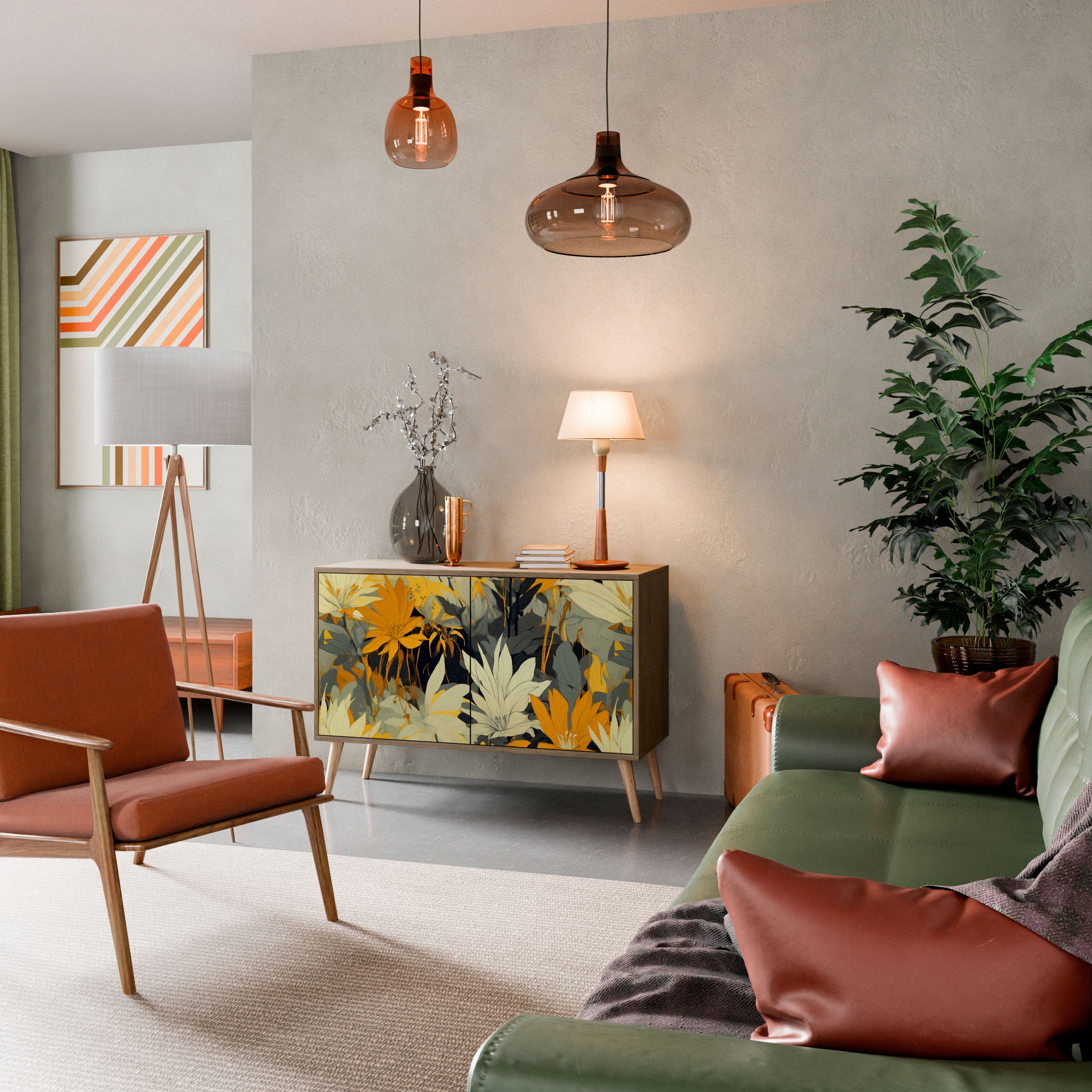 SUNKISSED LILY 2-Door Sideboard in Oak Effect