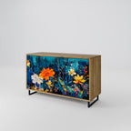MIDNIGHT BLOSSOM 2-Door Sideboard in Oak Effect