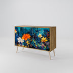 MIDNIGHT BLOSSOM 2-Door Sideboard in Oak Effect