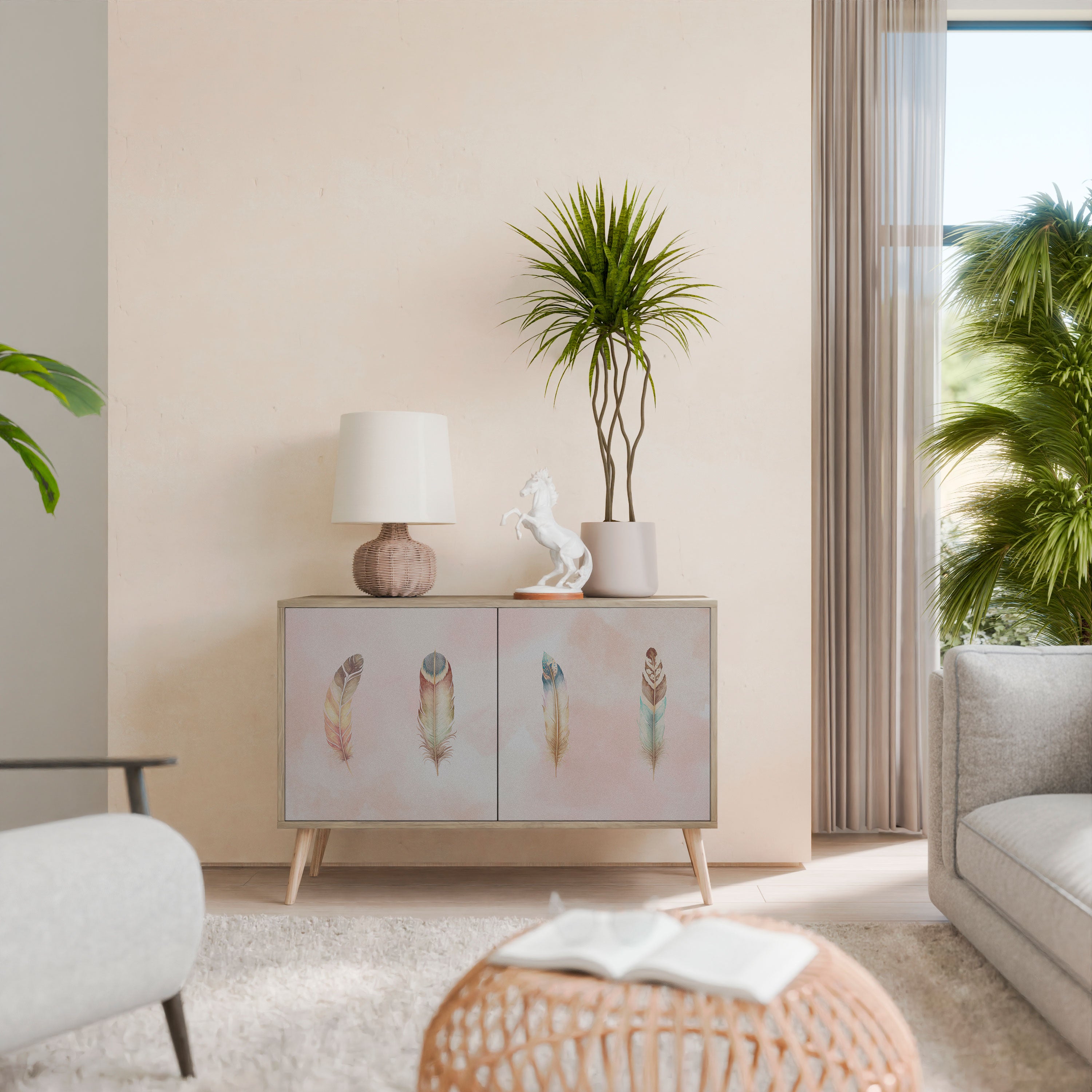 THE DELIQUESCE 2-Door Sideboard in Oak Effect