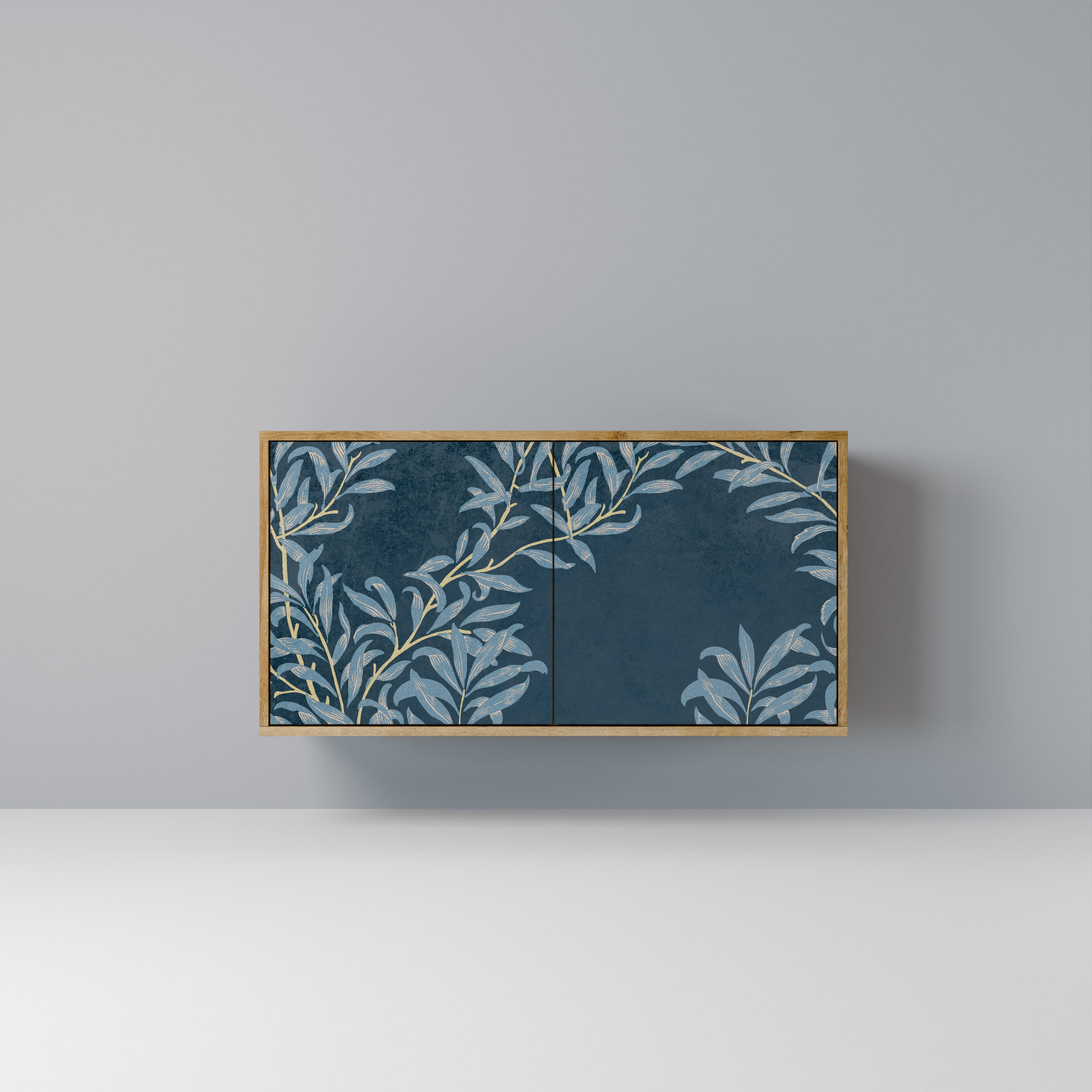 BLUE LEAVES 2-Door Sideboard in Oak Effect